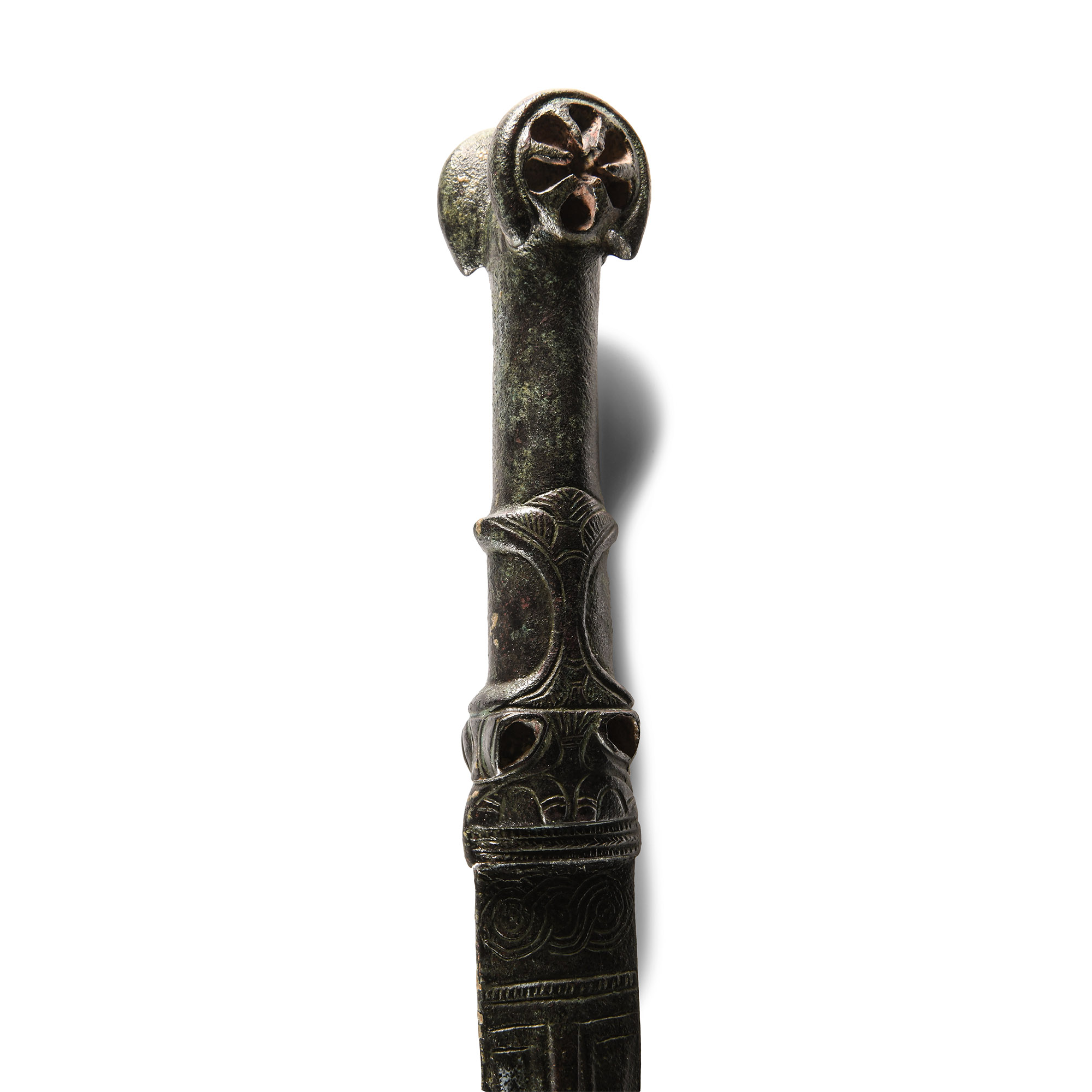 Pre-Achaemenid Bronze Short Sword with Bifurcated Pommel
