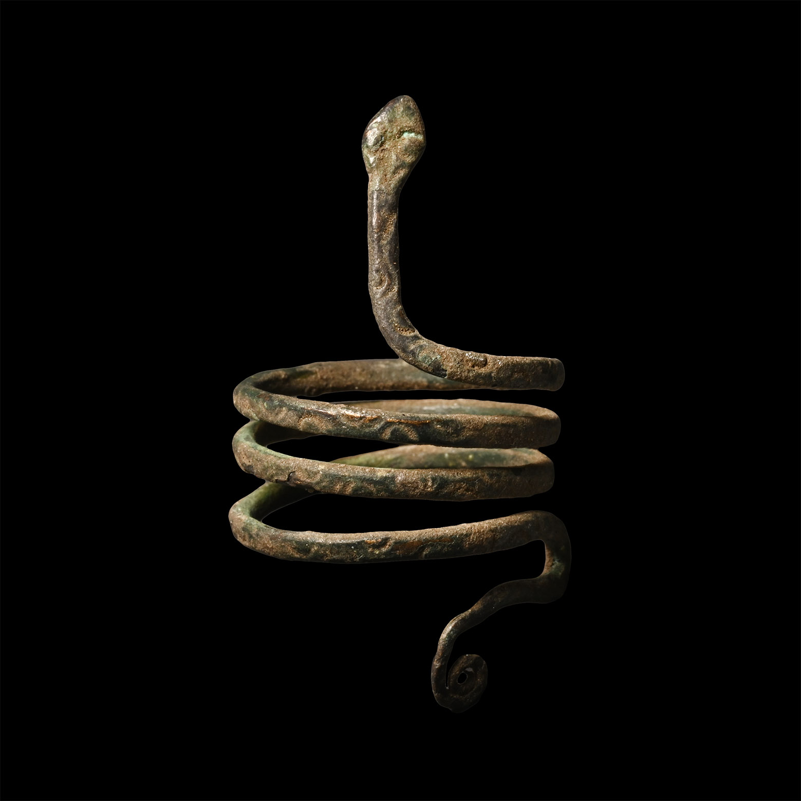 Romano-Egyptian Bronze Snake Ring