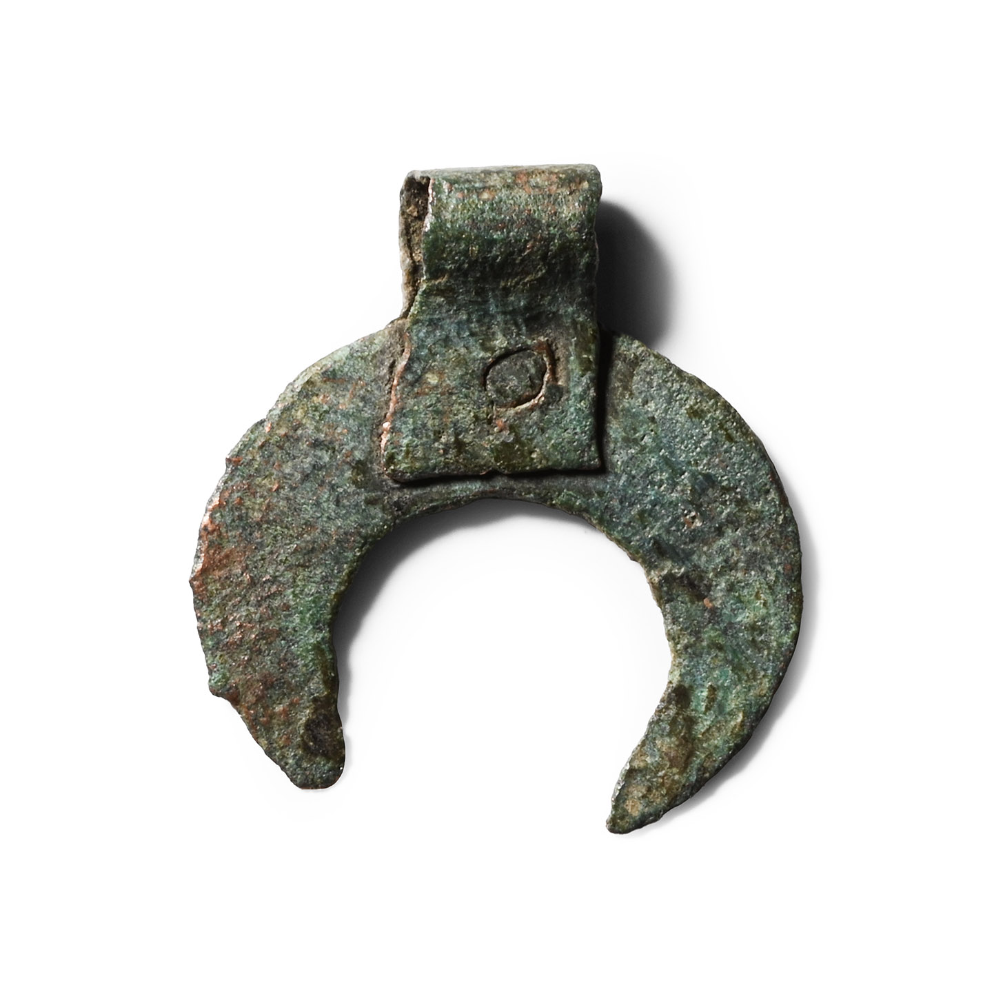 Roman Bronze Lunar Pendant