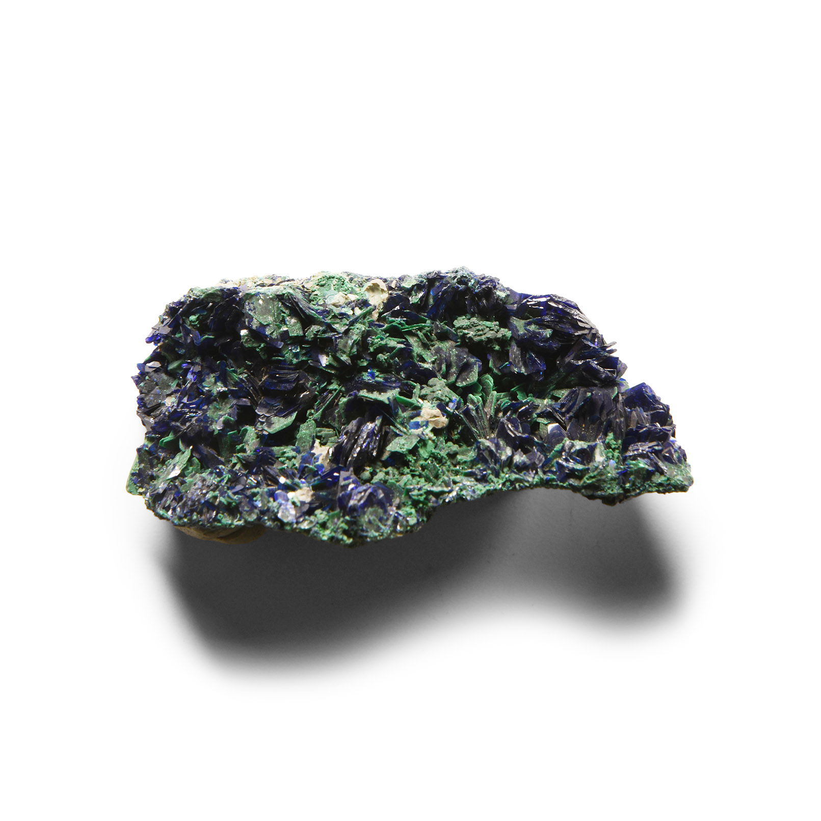 Natural History - Historic Azurite on Malachite Mineral Specimen