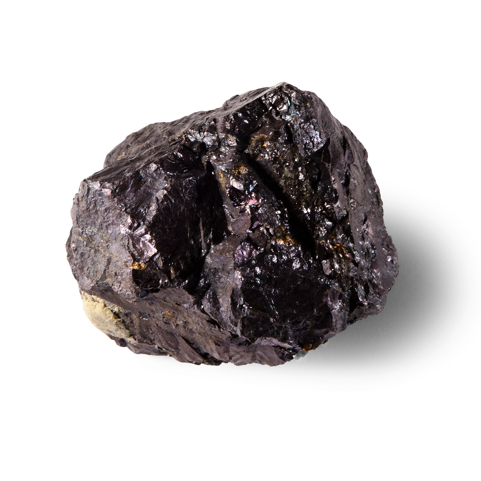 Natural History - Historic Iridescent Purple Bornite Mineral Specimen