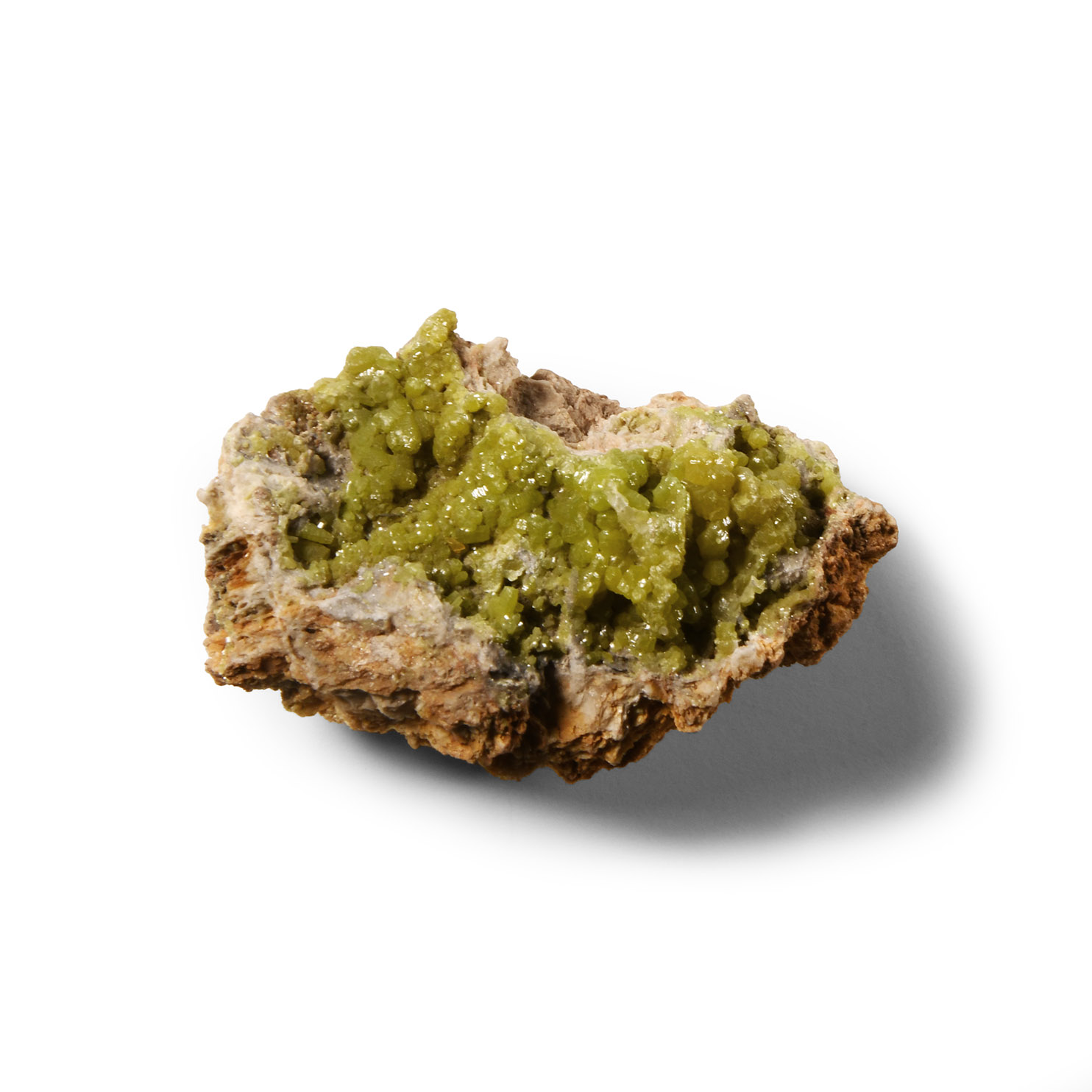 Natural History - Historic Green Pyromorphite Crystal Specimen