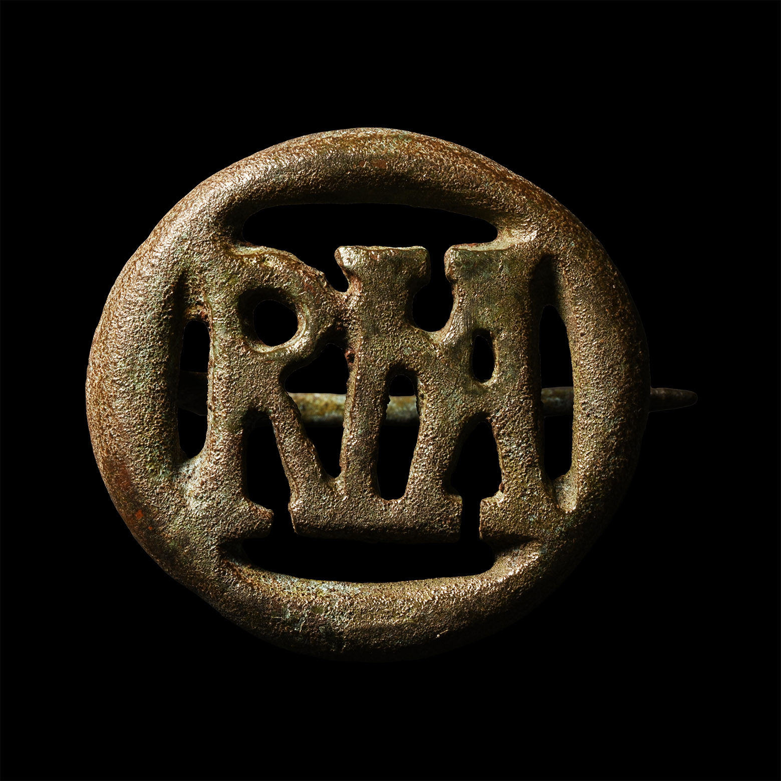 Roman Bronze ROMA Brooch