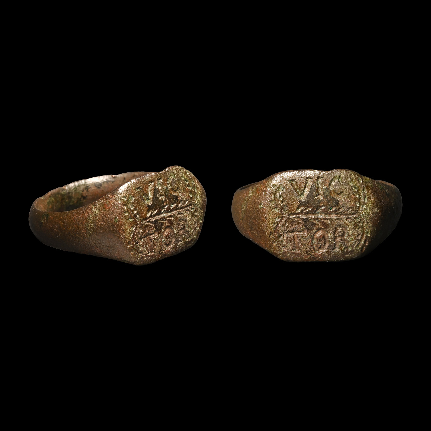 Roman Bronze Ring with VICTOR
