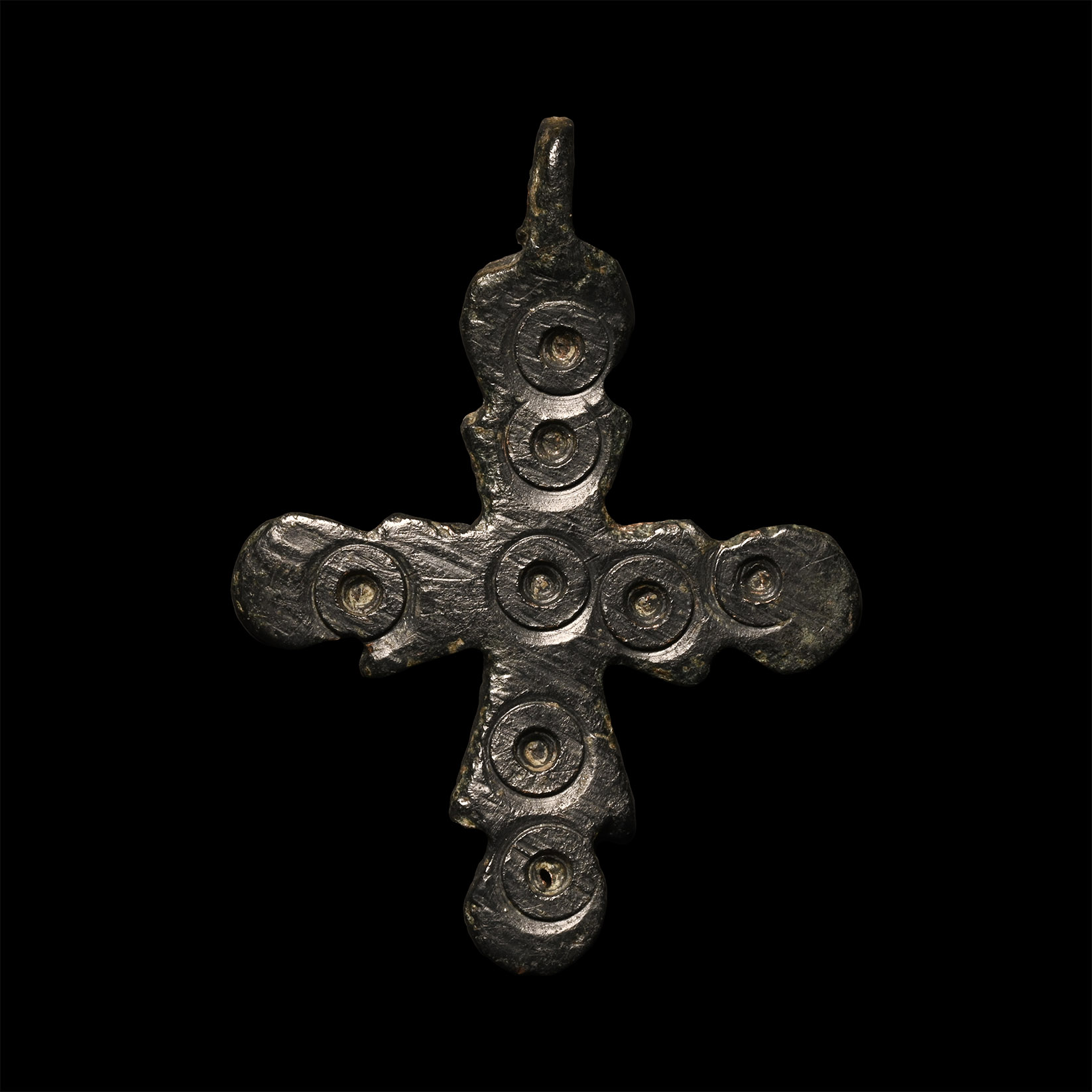 Byzantine Bronze Cross Pendant