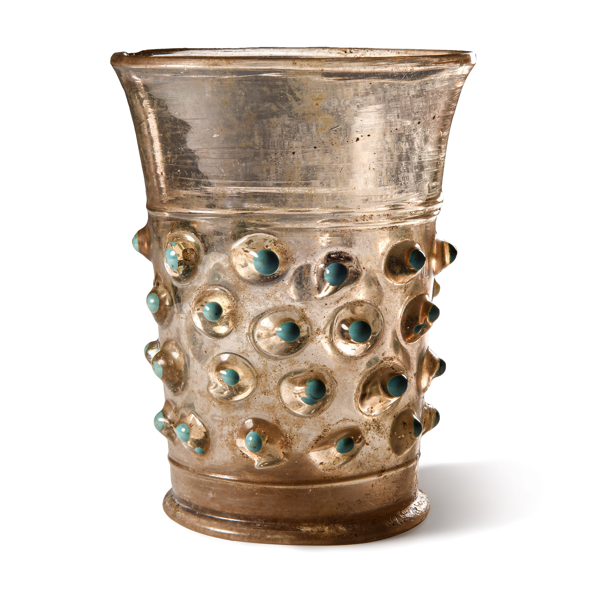 Medieval Glass Beaker with Prunts
