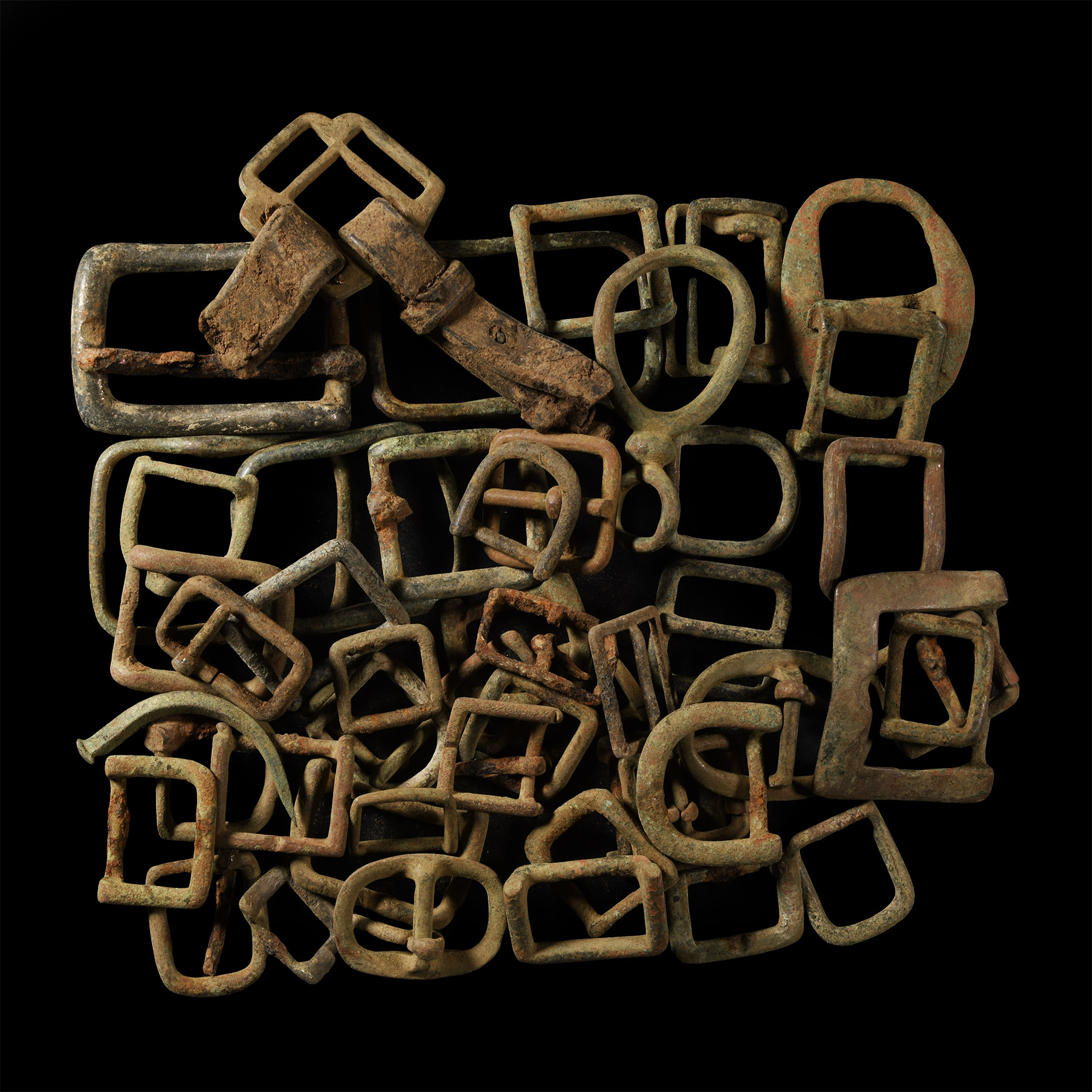 Post Medieval and Later Bronze Buckle Group