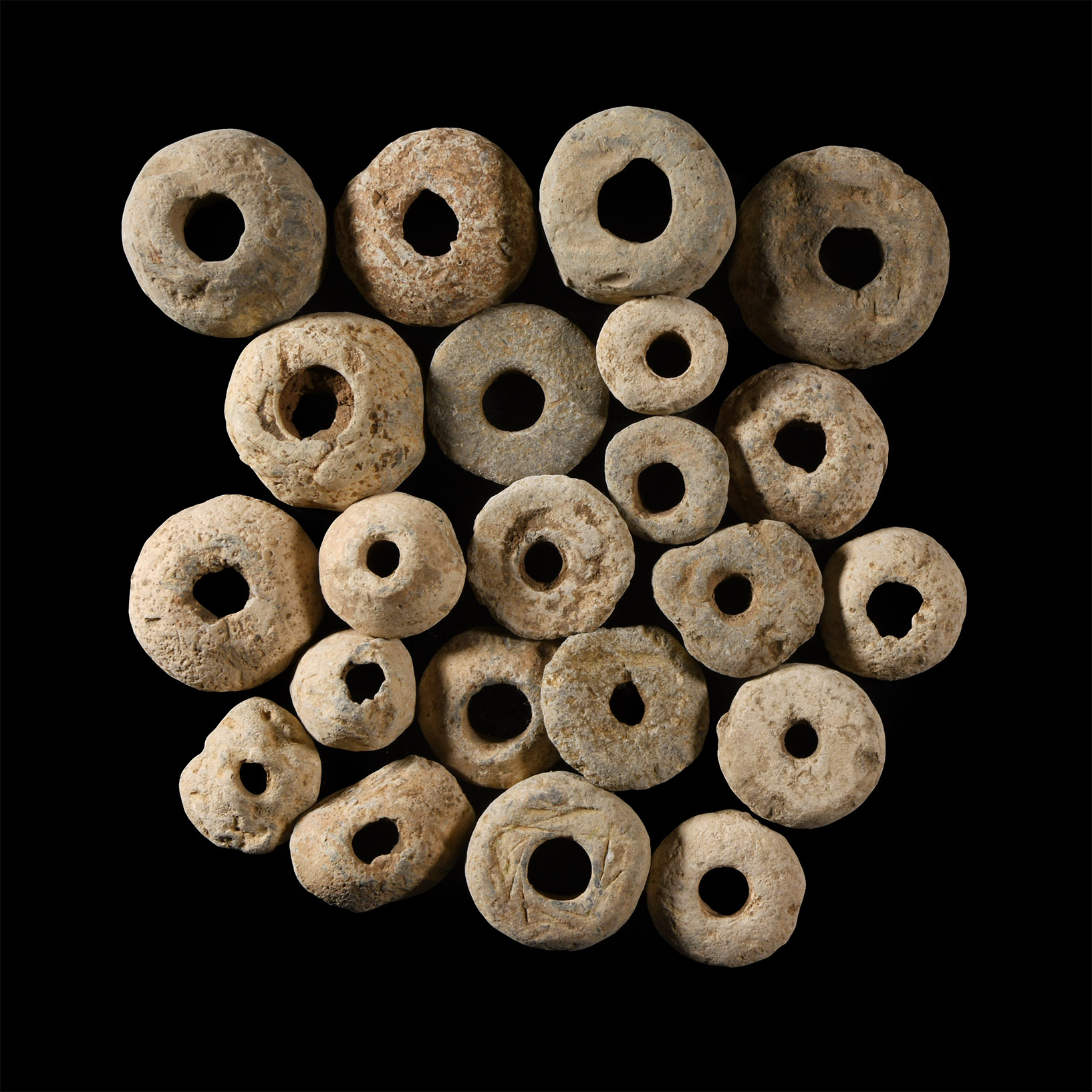 Medieval Lead Spindle Whorl Weight Group