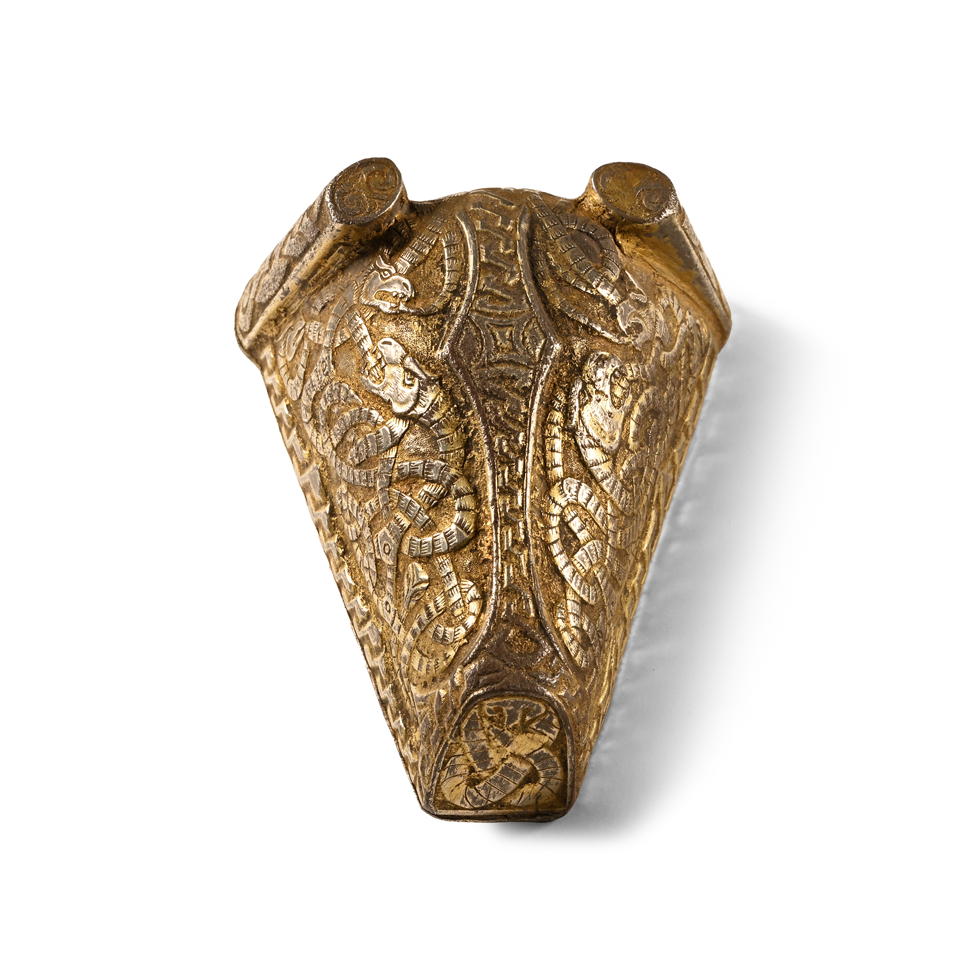 Viking Silver-Gilt Bronze Boar's Head Brooch