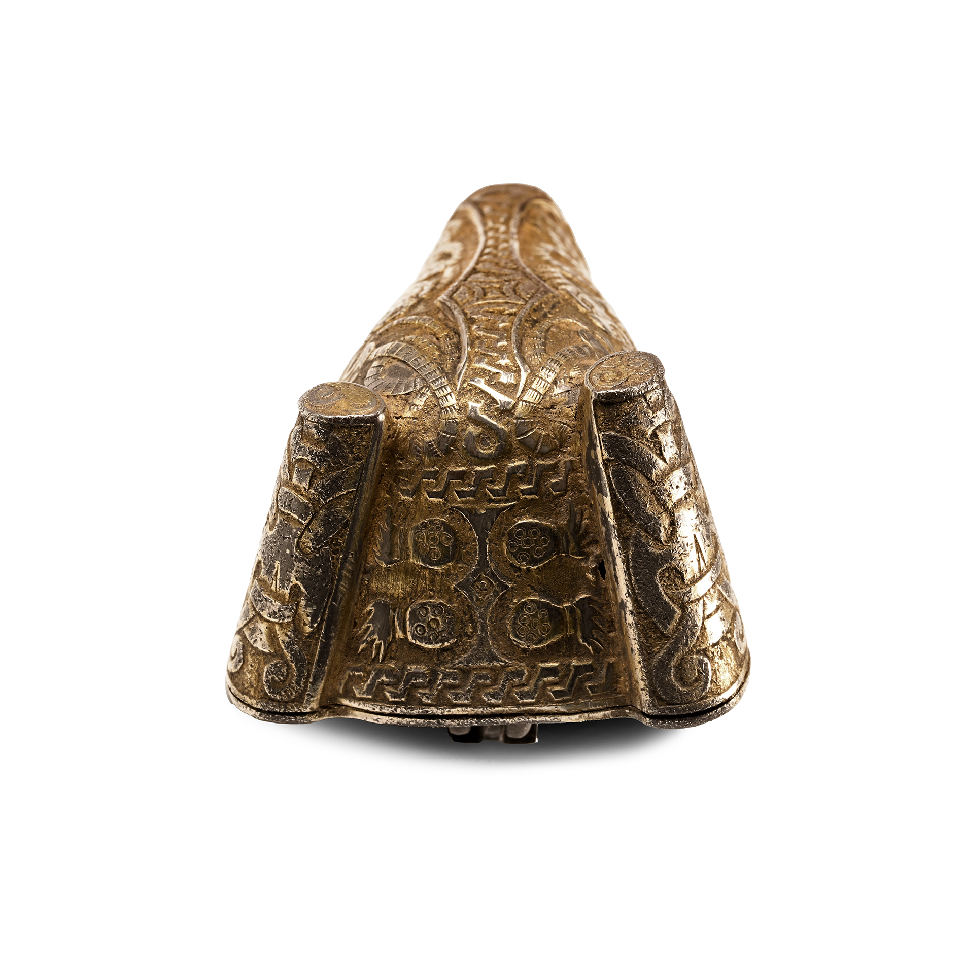 Viking Silver-Gilt Bronze Boar's Head Brooch