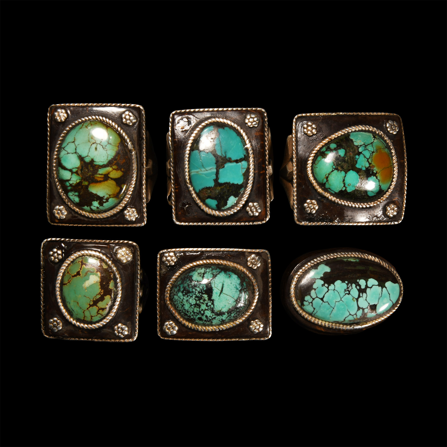 Turquoise Set Ring Group