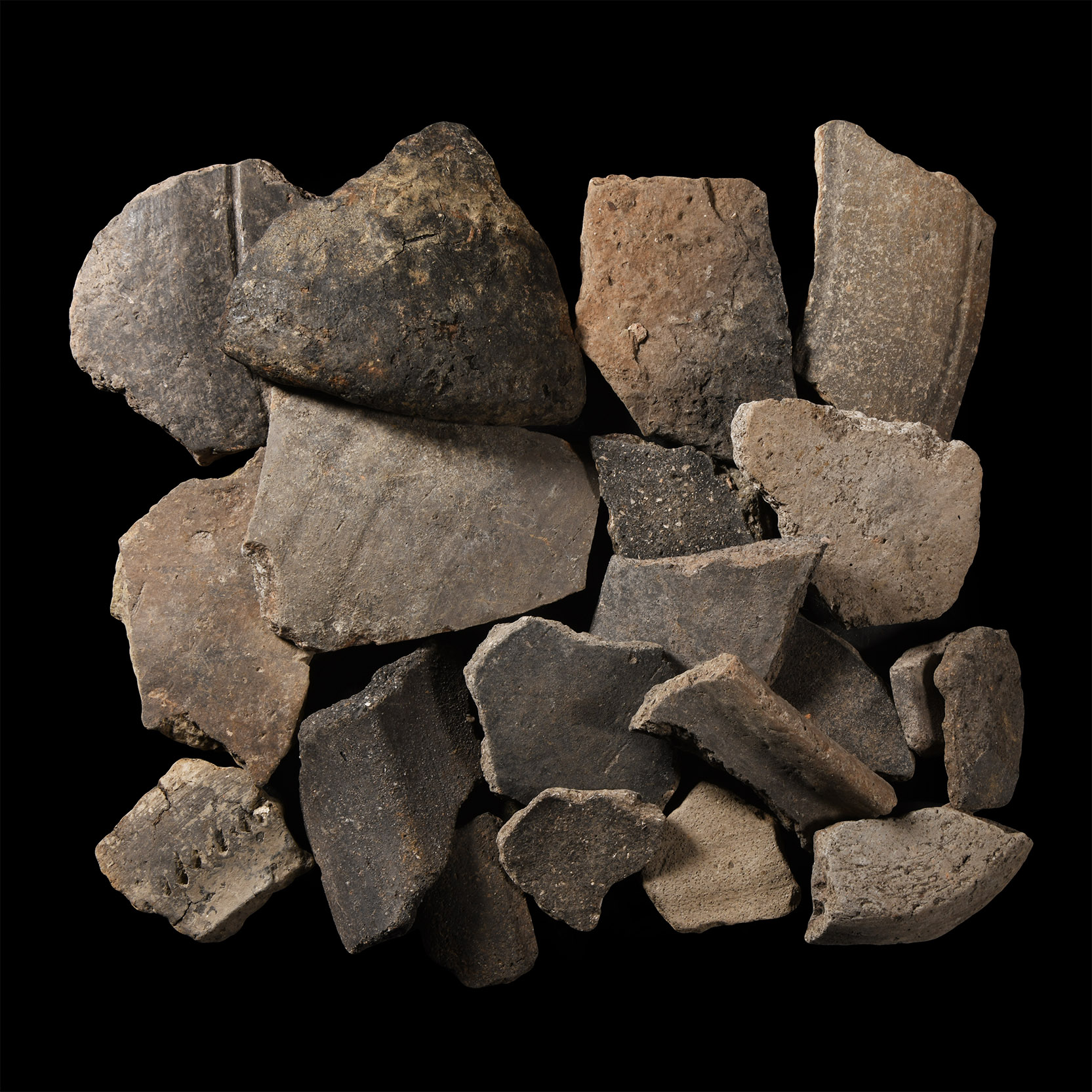 Anglo-Saxon Greyware Pottery Fragment Collection