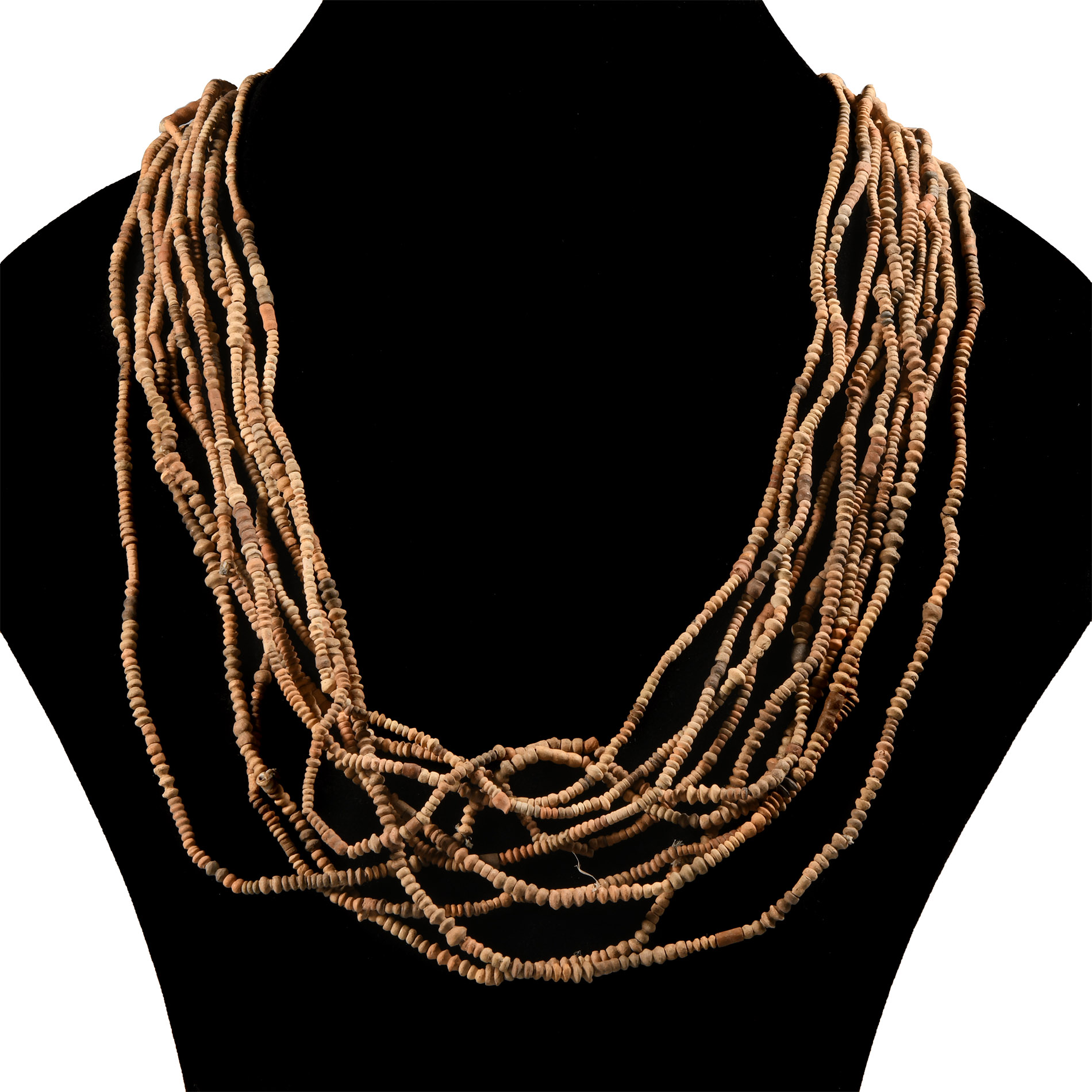 West African Terracotta Bead String Group