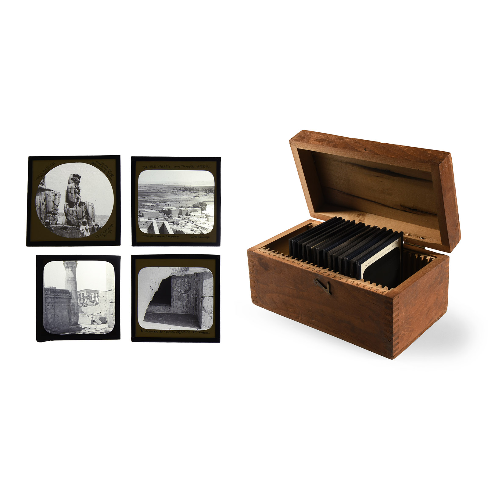Historic Collection of Fourteen Original Slides of Egyptian Archaeological Sites