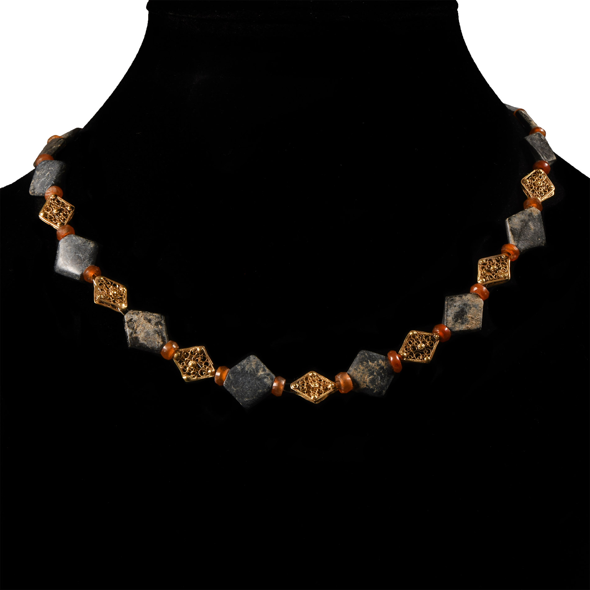 Sassanian Necklace with Gold Pendants