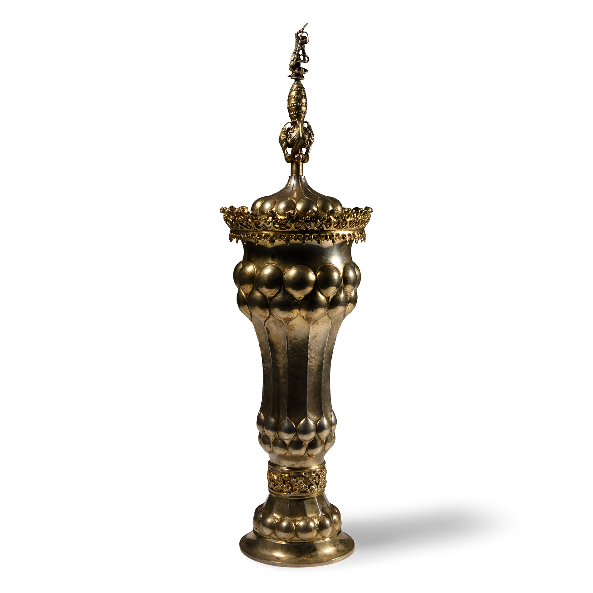 Silver-Gilt Pineapple Chalice with Saint George