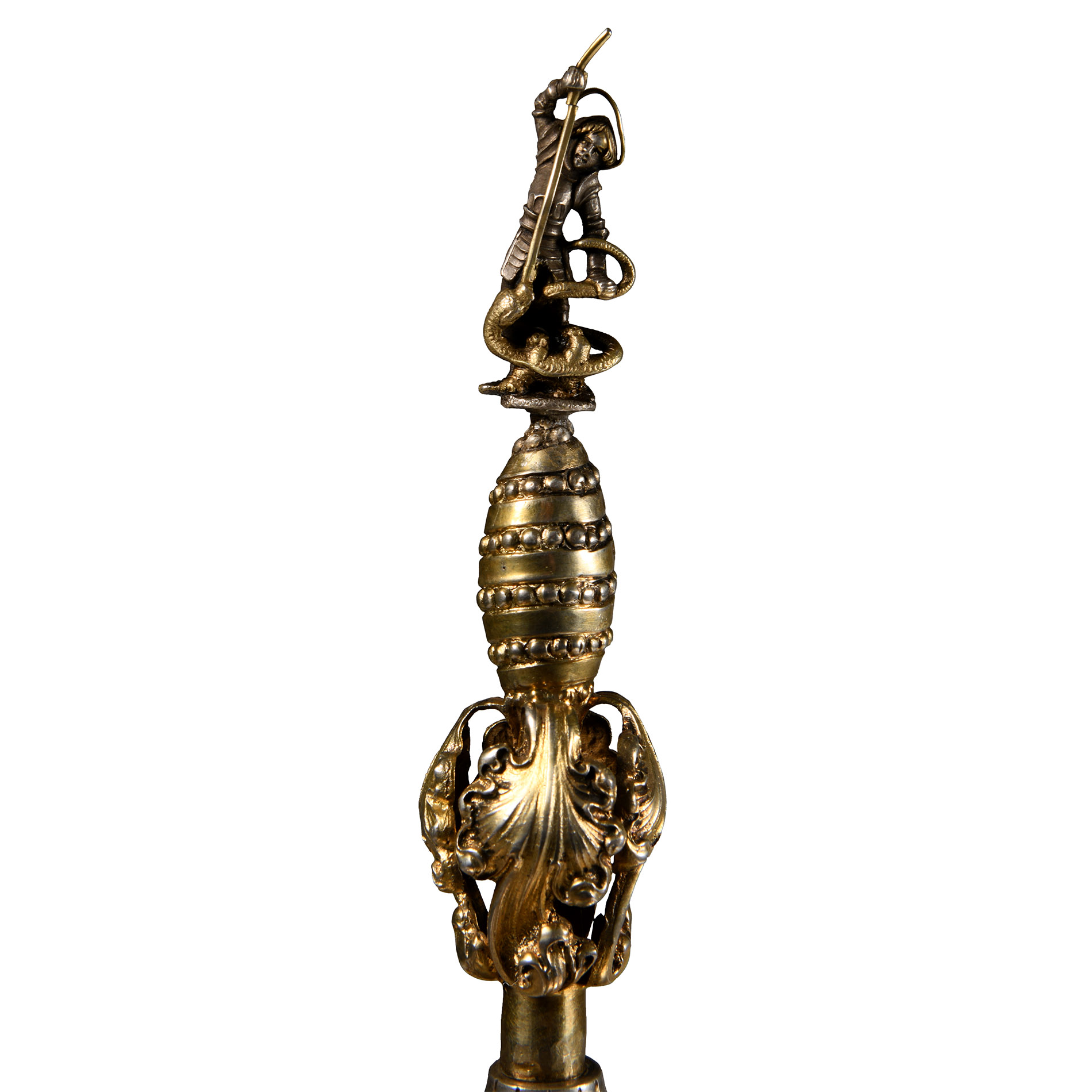 Silver-Gilt Pineapple Chalice with Saint George