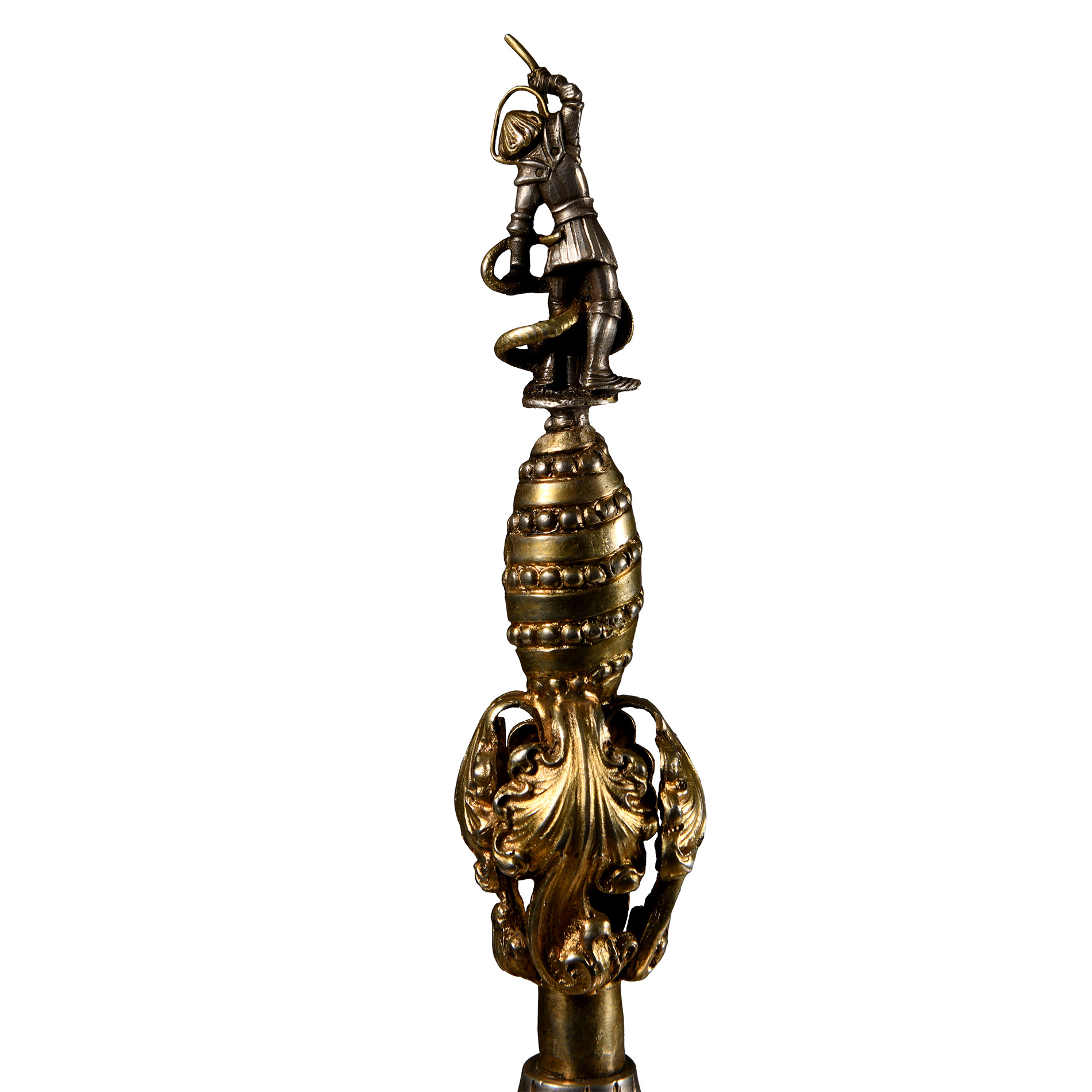 Silver-Gilt Pineapple Chalice with Saint George