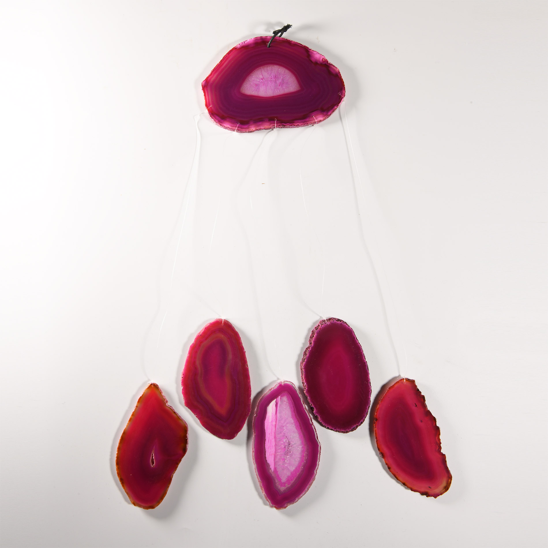 Natural History - Wind Chime Cut and Polished Pink Agate Slices