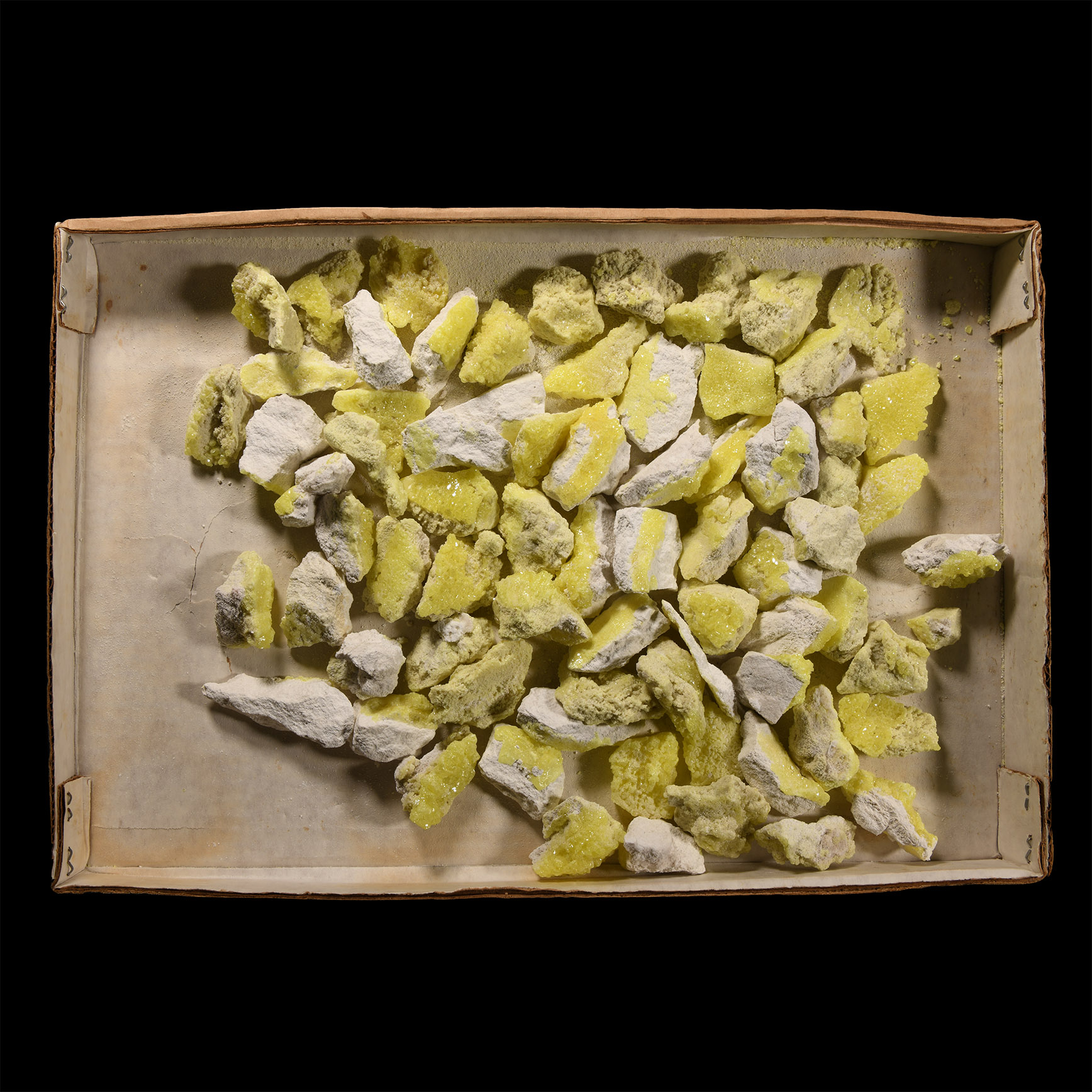 Natural History - Box of Yellow Sulphur Specimens [73]