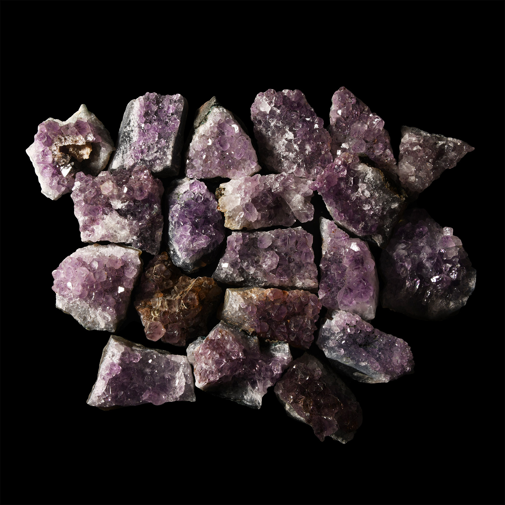 Natural History - Medium Amethyst Crystal Geode Section Group [20]