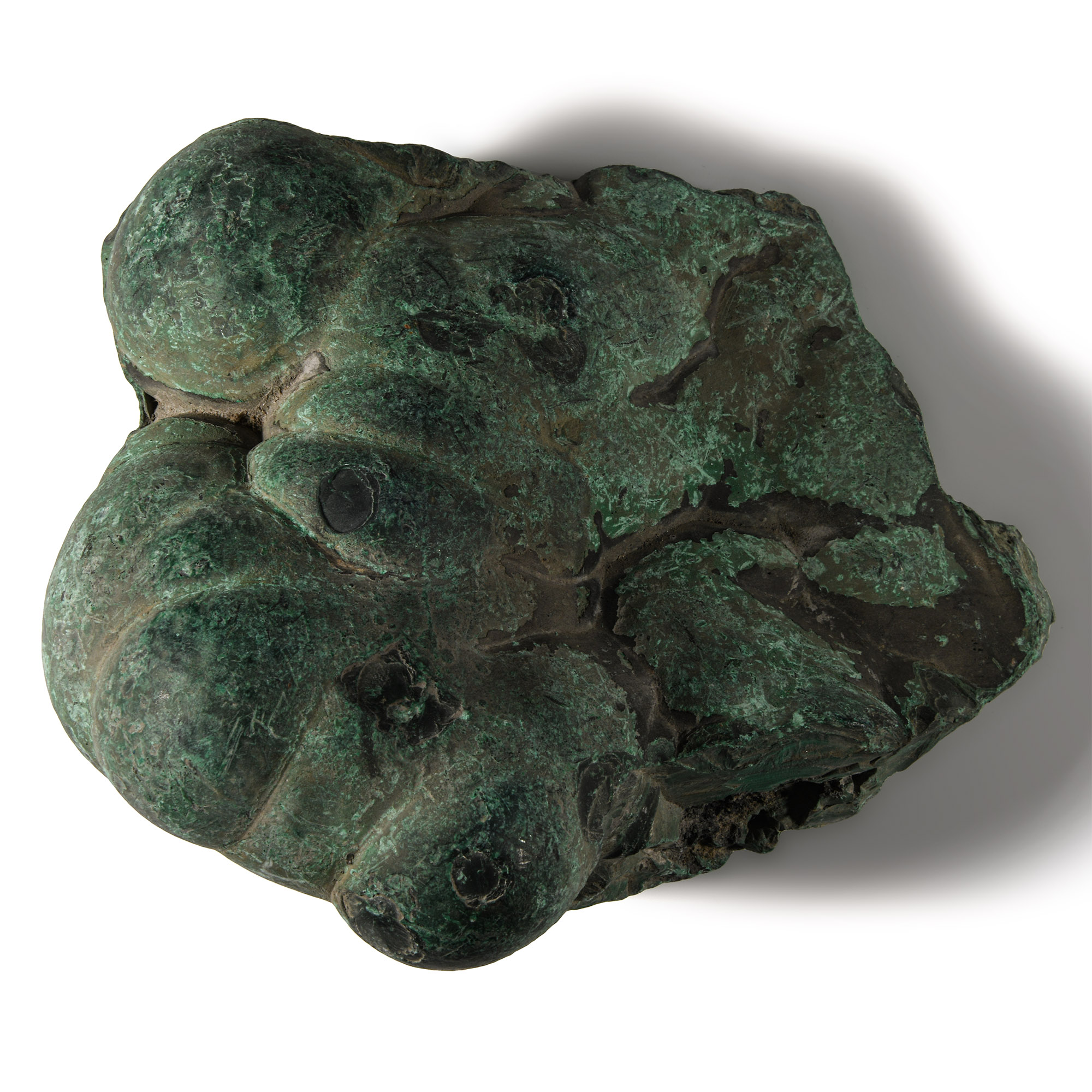 Natural History - Massive Malachite Boulder Section