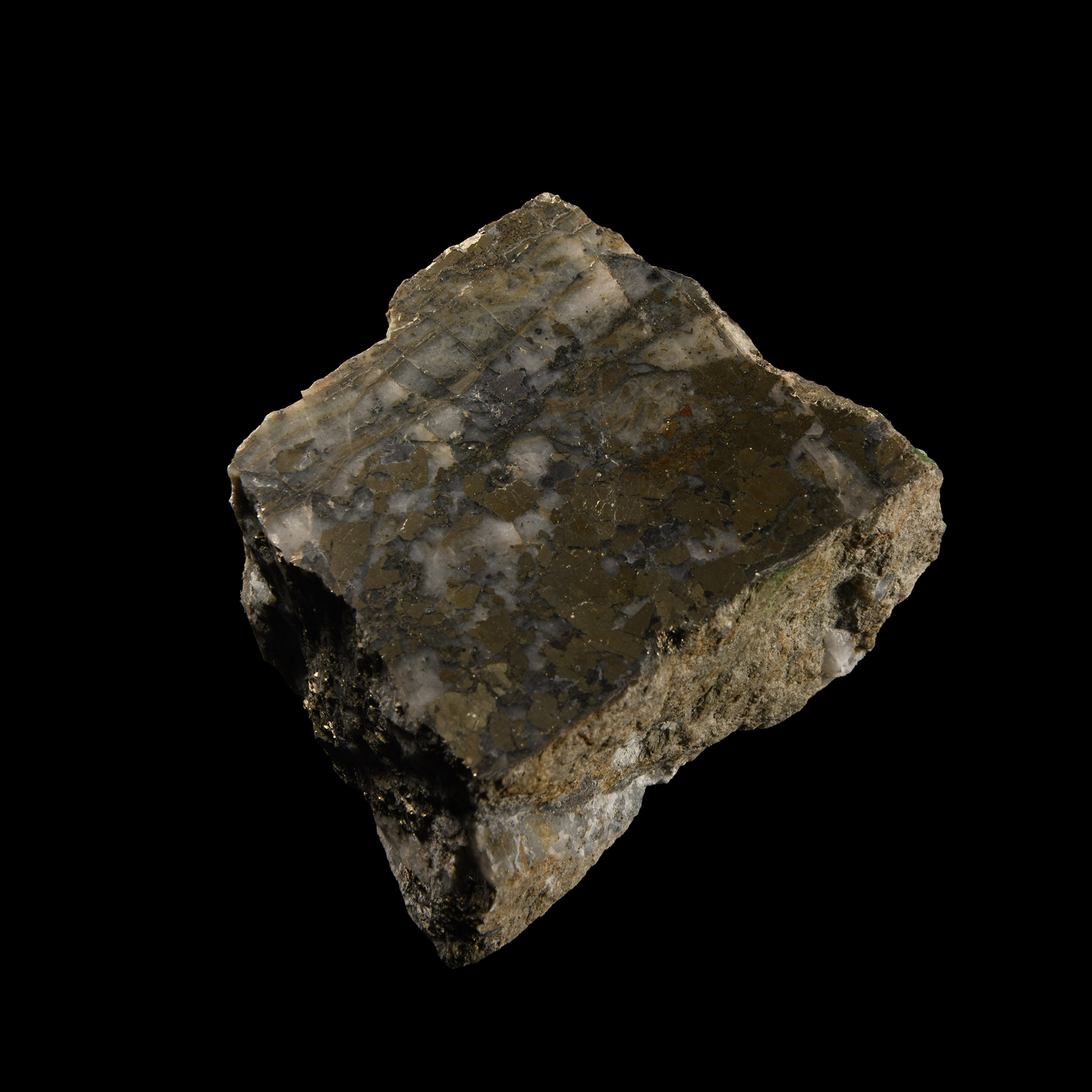 Natural History - Cut and Polished Pyrite Crystal Block