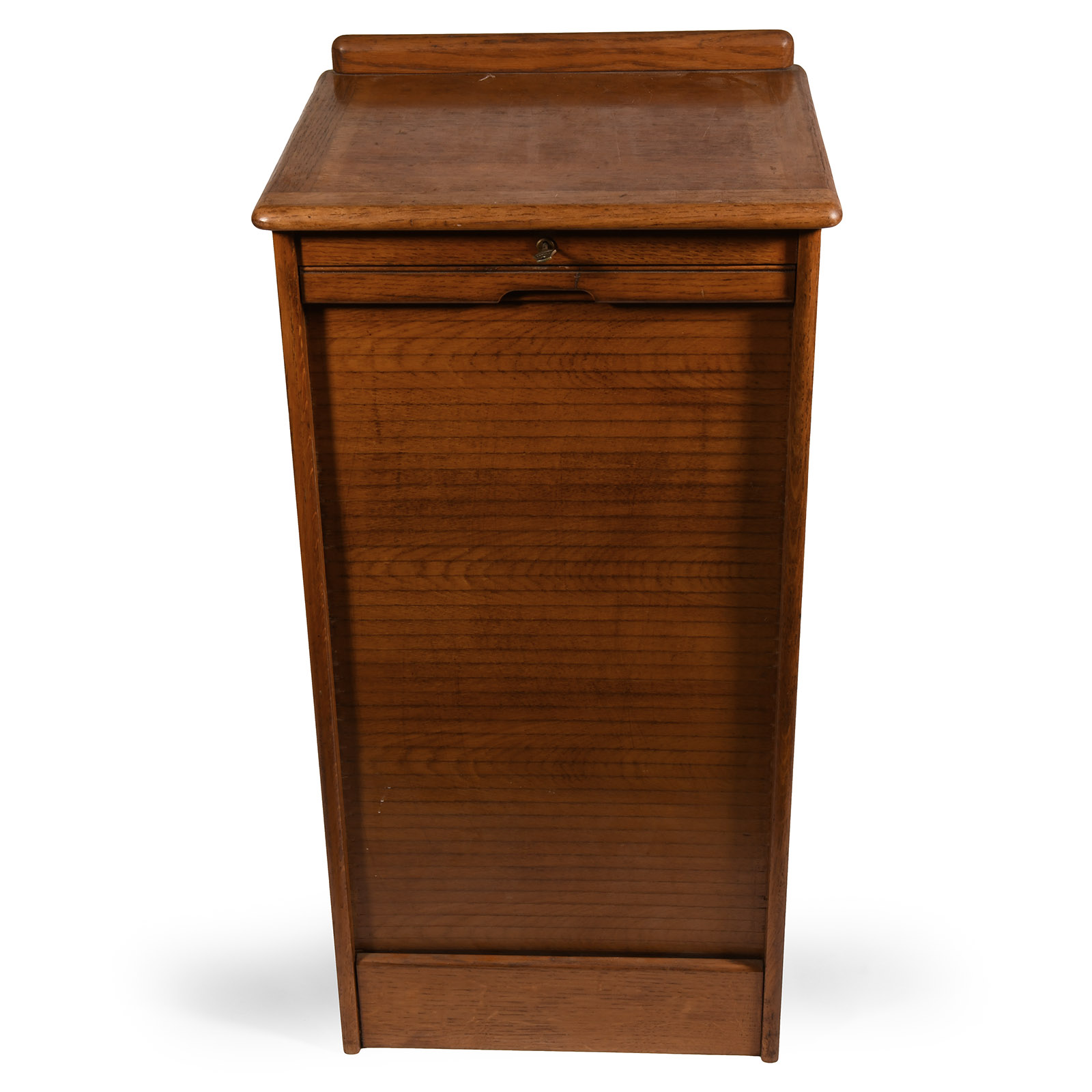 Oak Collector's Cabinet with Roll Front