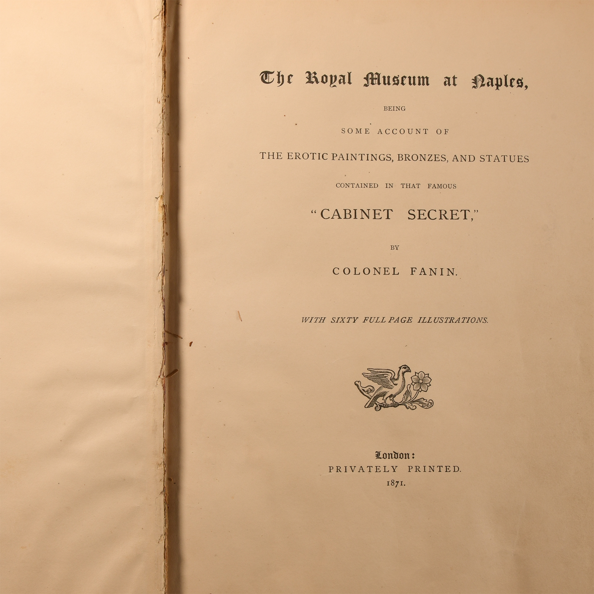 Archaeological Books - Fanin - The Royal Museum at Naples 'Secret Cabinet'