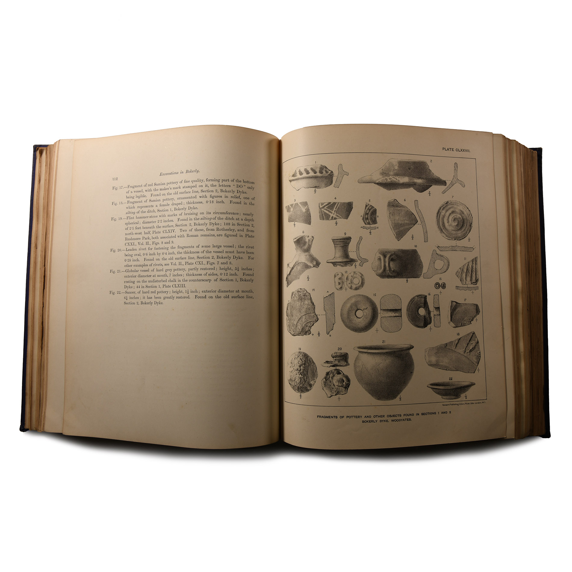 Archaeological Books - Pitt-Rivers - Excavations in Cranborne Chase, Vols 1-5