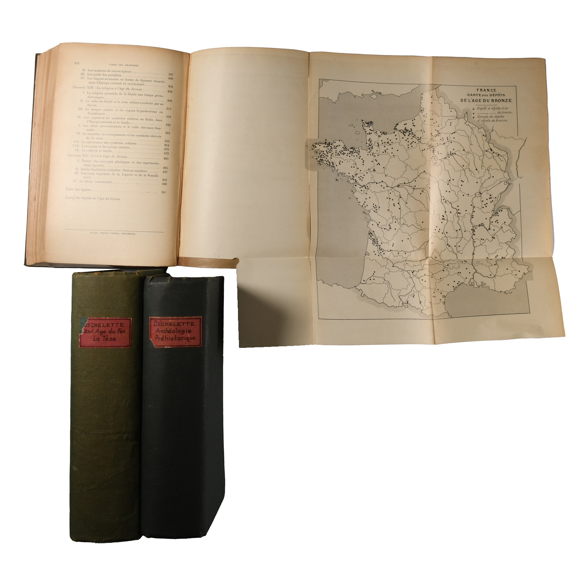 Archaeological Books - Déchelette - Manuel D'Archeologie - 3 Volumes