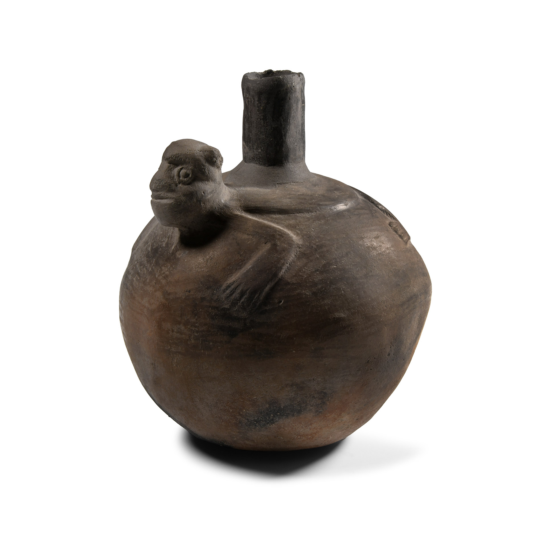 Pre-Columbian Chimu Terracotta Monkey Vessel