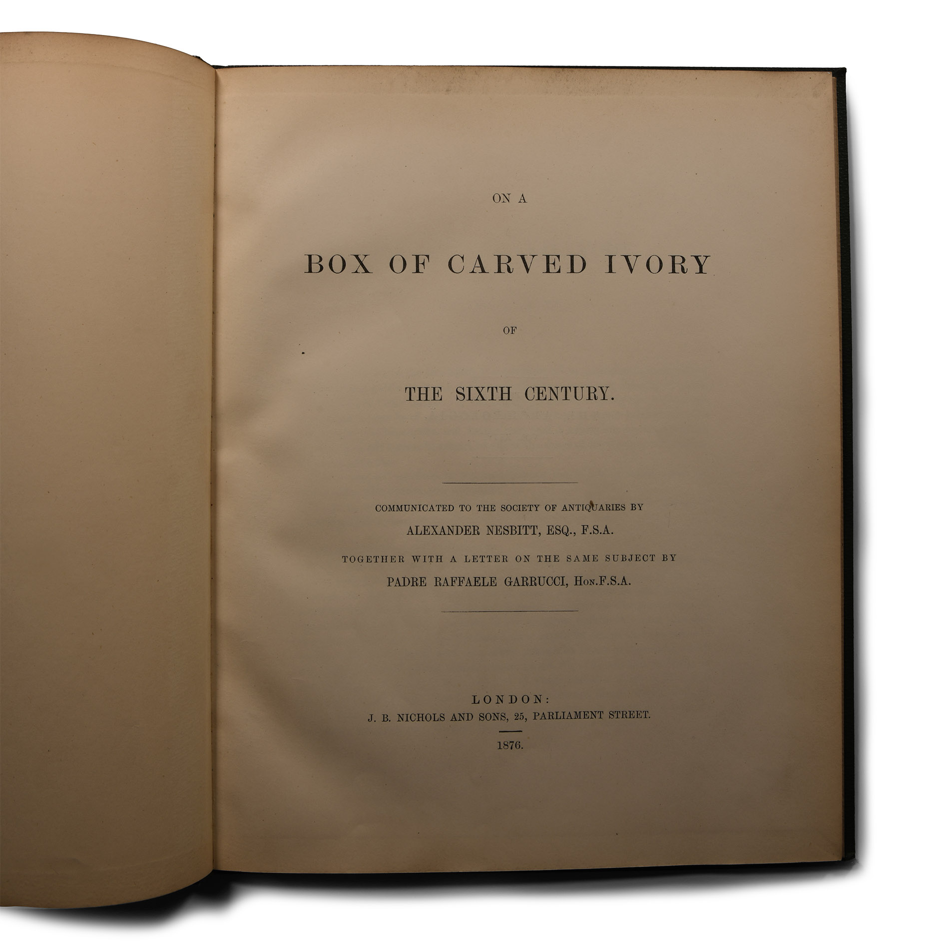 Archaeological Books - Nesbitt & Garrucci - On a Box of Carved Ivory of the Sixth Century