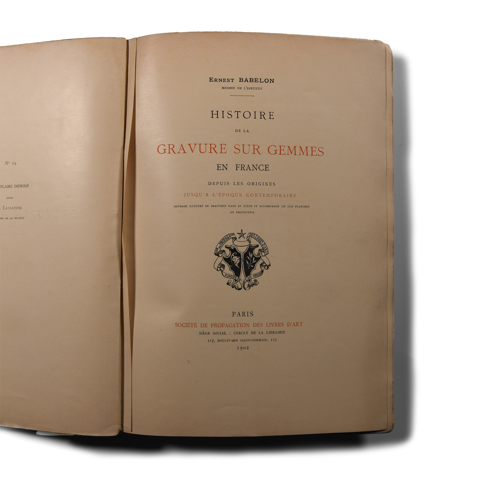 Archaeological Books - Babelon - Histoire de la Gravure sur Gemmes en France