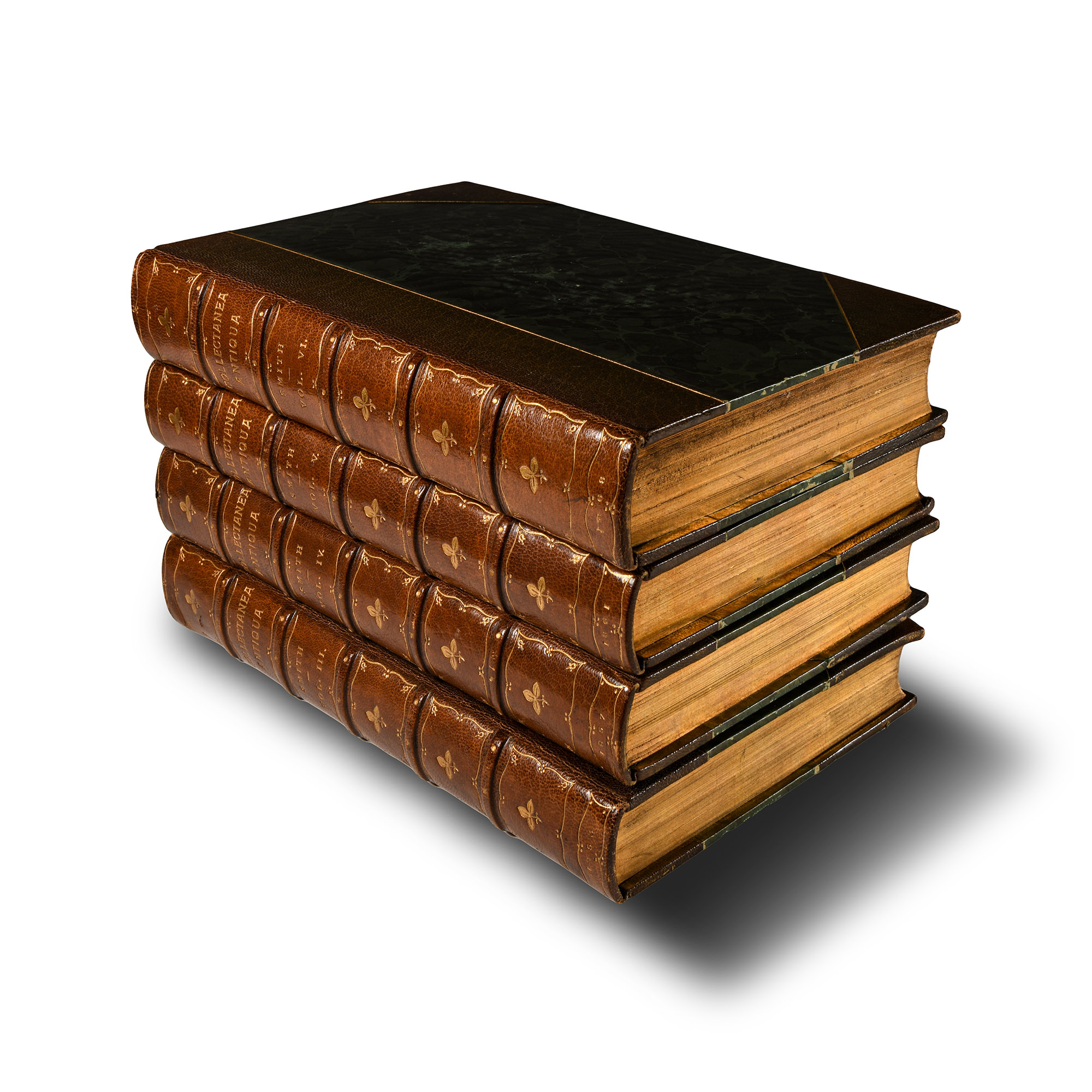 Archaeological Books - Roach Smith - Collectanea Antiqua, etchings and notices of ancient remains, illustrative of the habits, customs, and history of past ages. Volumes III-VI