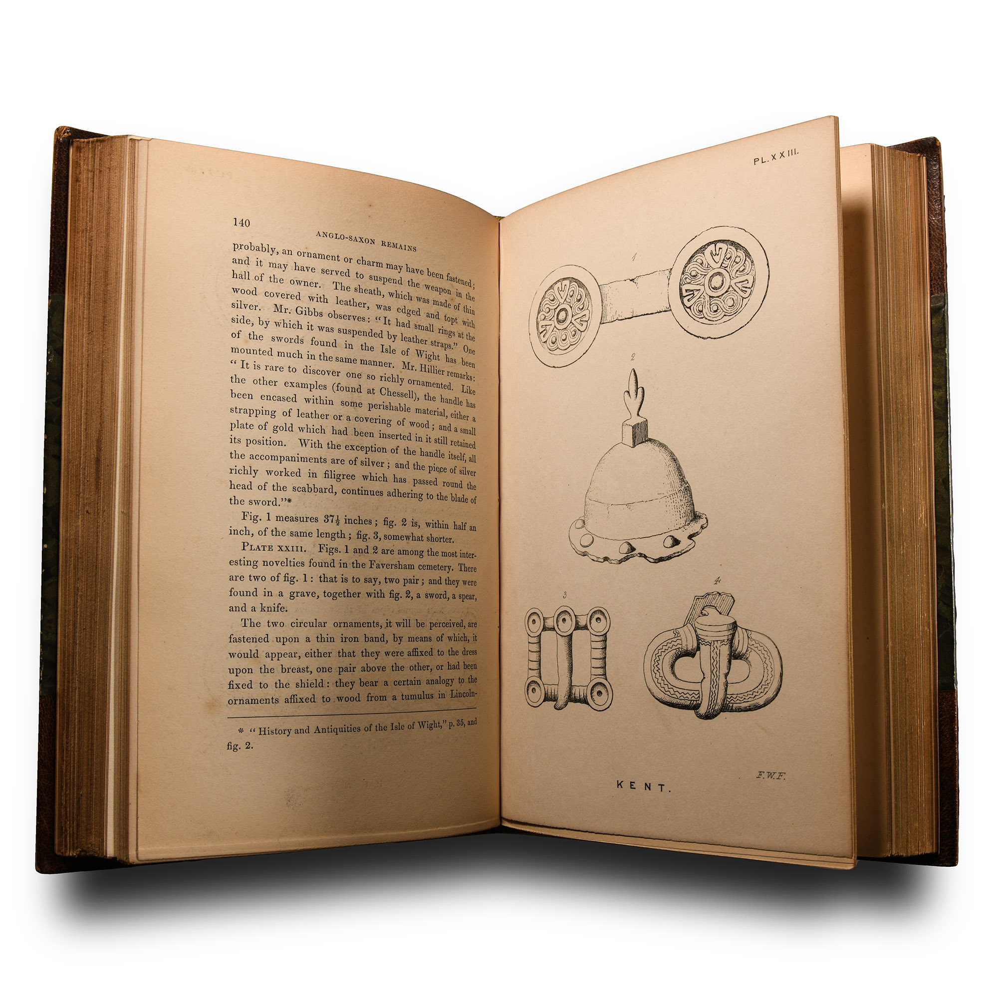 Archaeological Books - Roach Smith - Collectanea Antiqua, etchings and notices of ancient remains, illustrative of the habits, customs, and history of past ages. Volumes III-VI