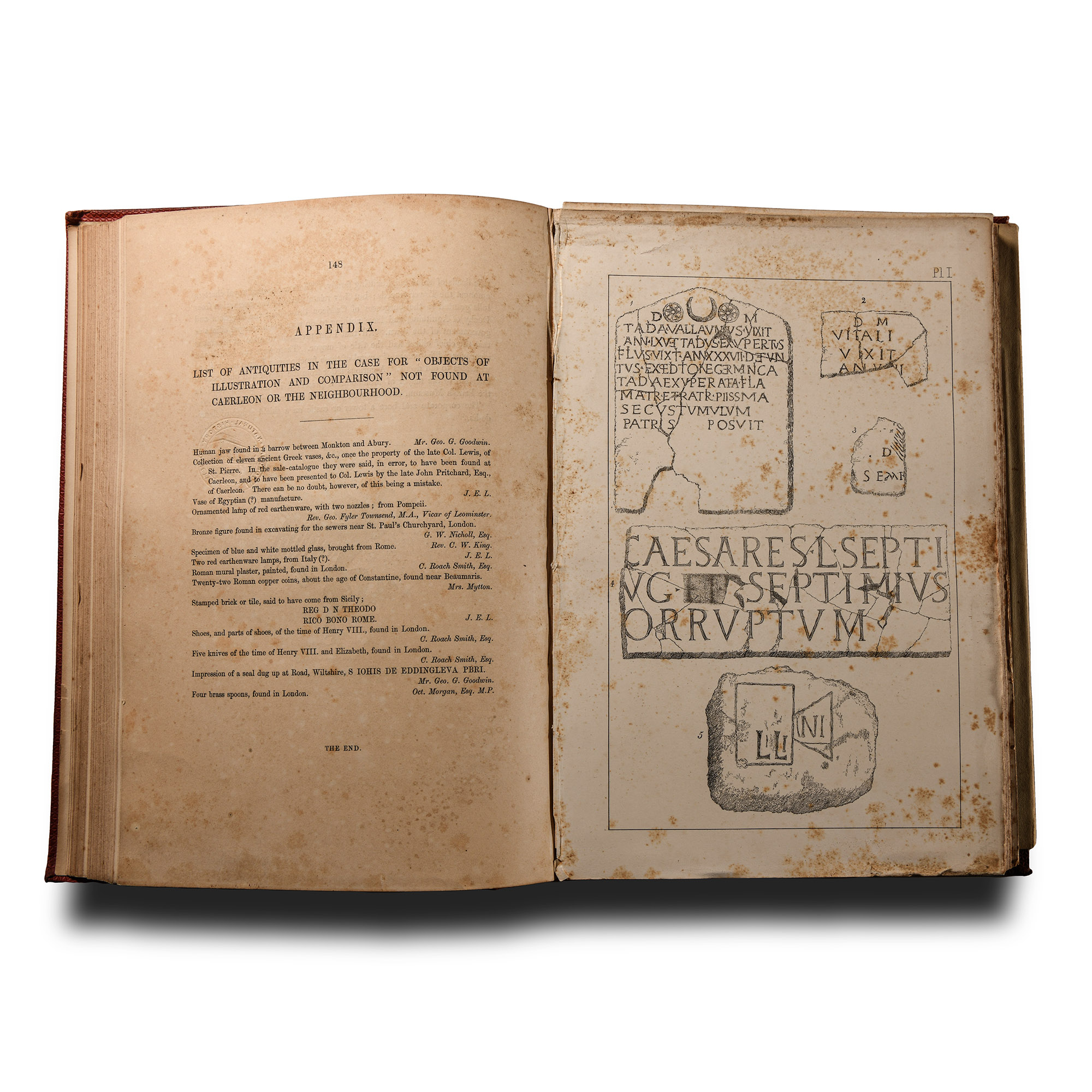 Archaeological Books - Lee - Isca Silurum; or, an Illustrated Catalogue of the Museum of Antiquities at Caerleon