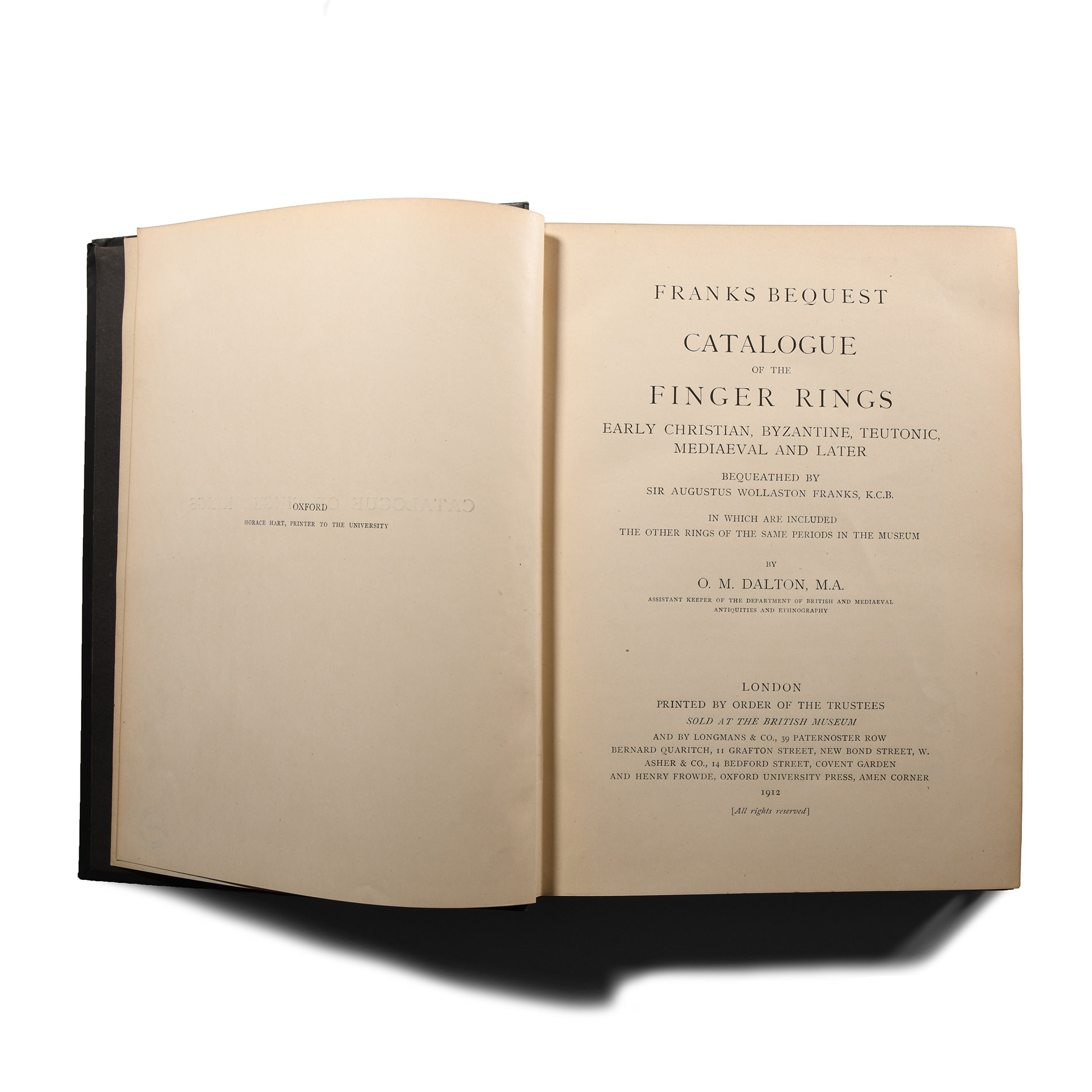 Archaeological Books - Dalton - Franks Bequest Catalogue of the Finger Rings, Early Christian, Medieval and Later