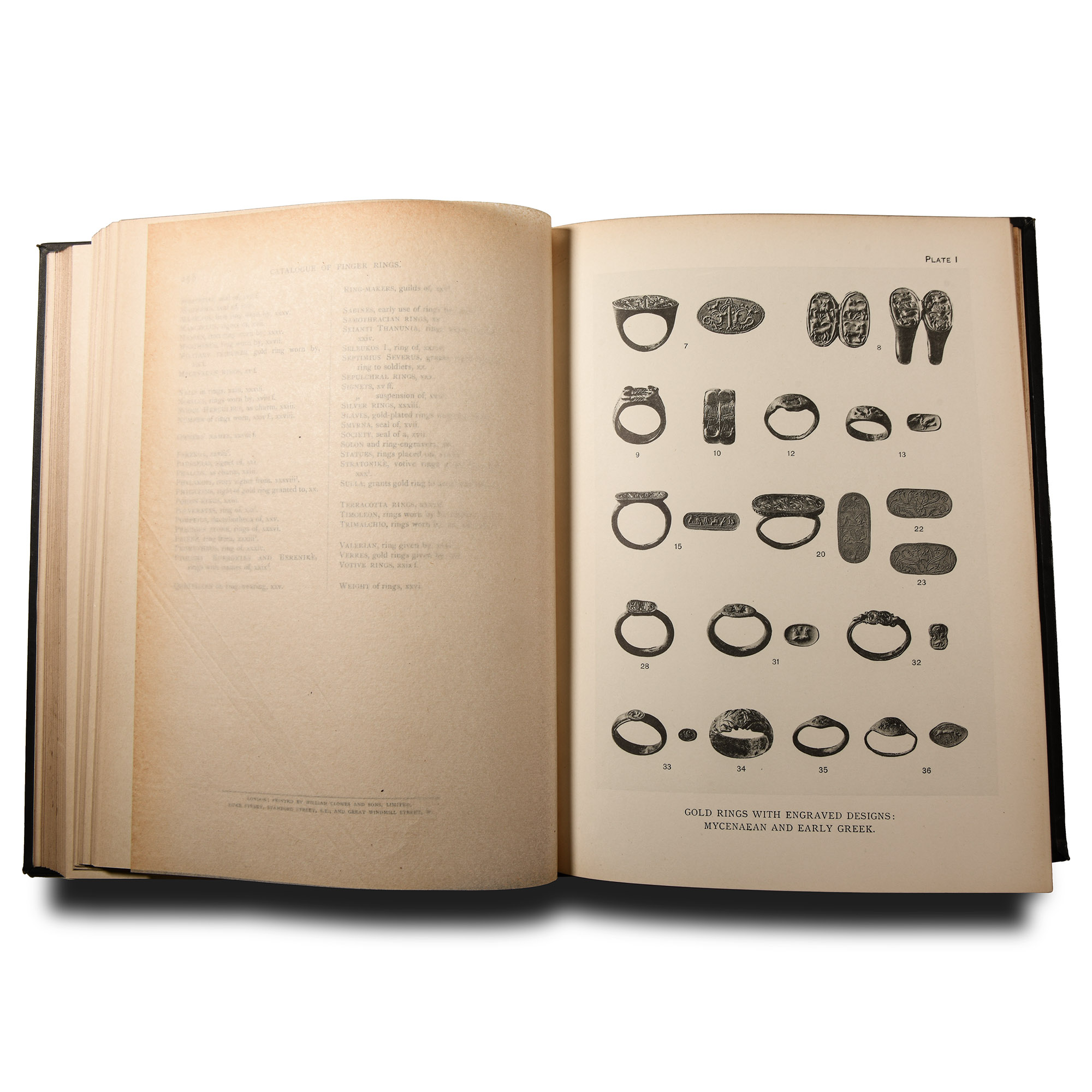 Archaeological Books - Catalogue of the Finger Rings- Greek, Etruscan and Roman-in the Departments of Antiquities British Museum