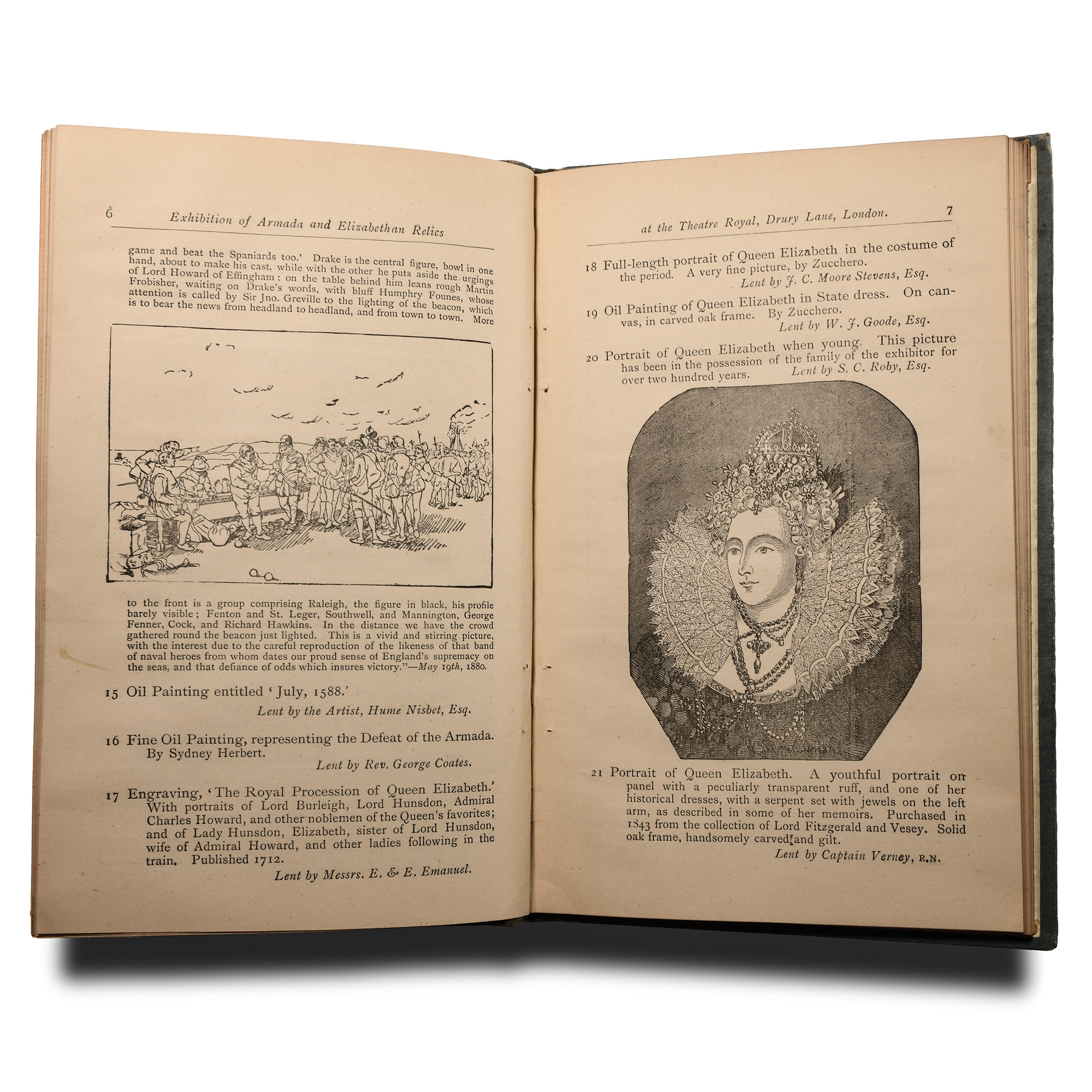 Archaeological Books - Wright - Catalogue of the Exhibition of Armada and Elizabethan Relics Held in the Grand Saloon of the Theatre Royal