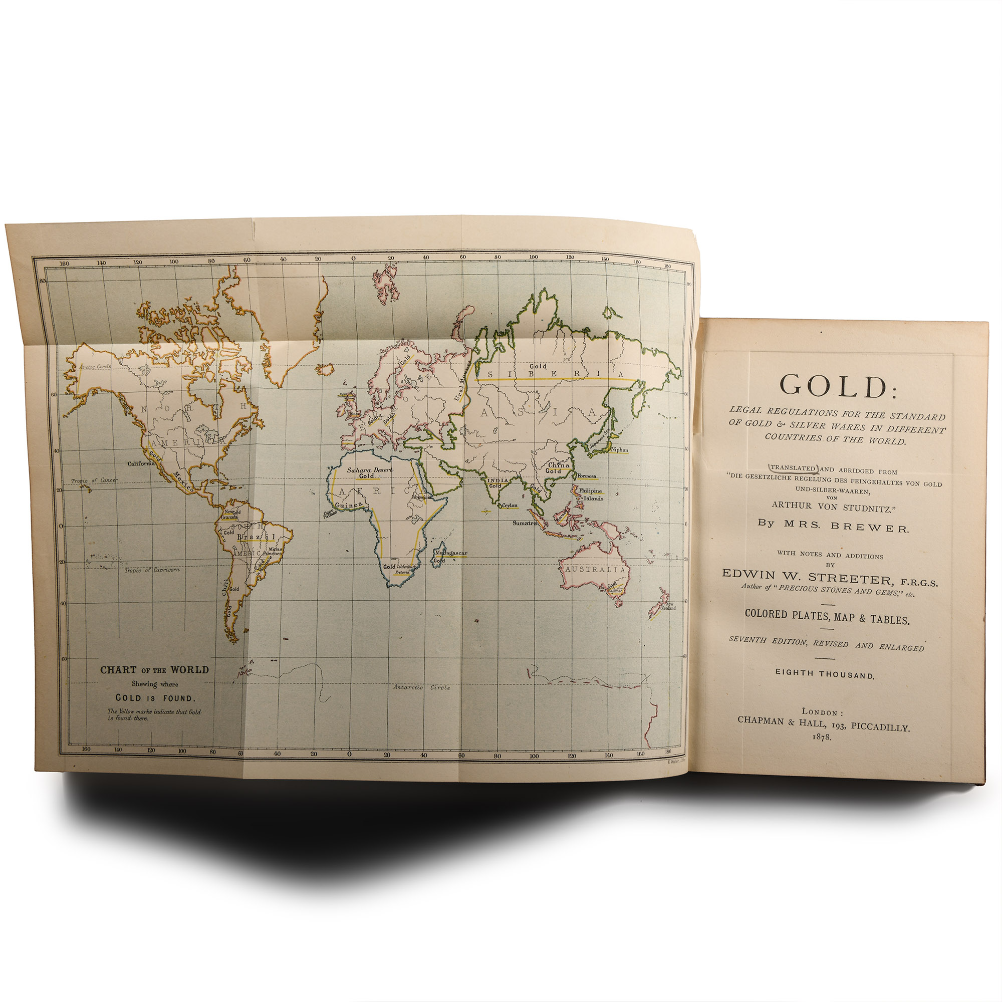 Archaeological Books - Streeter - Gold: Legal Regulations for the Standard of Gold & Silver Wares in Different Countries of the World