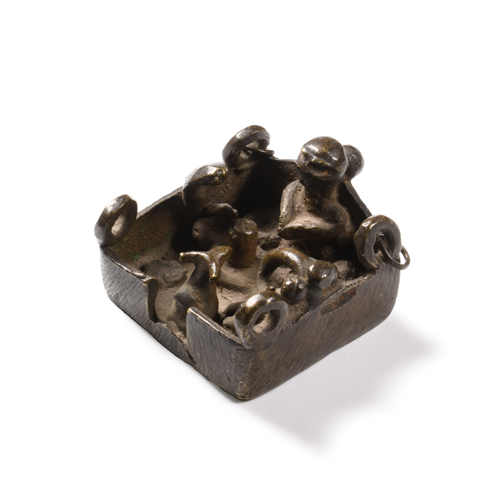 Indian Bronze Hanging Animal Diorama