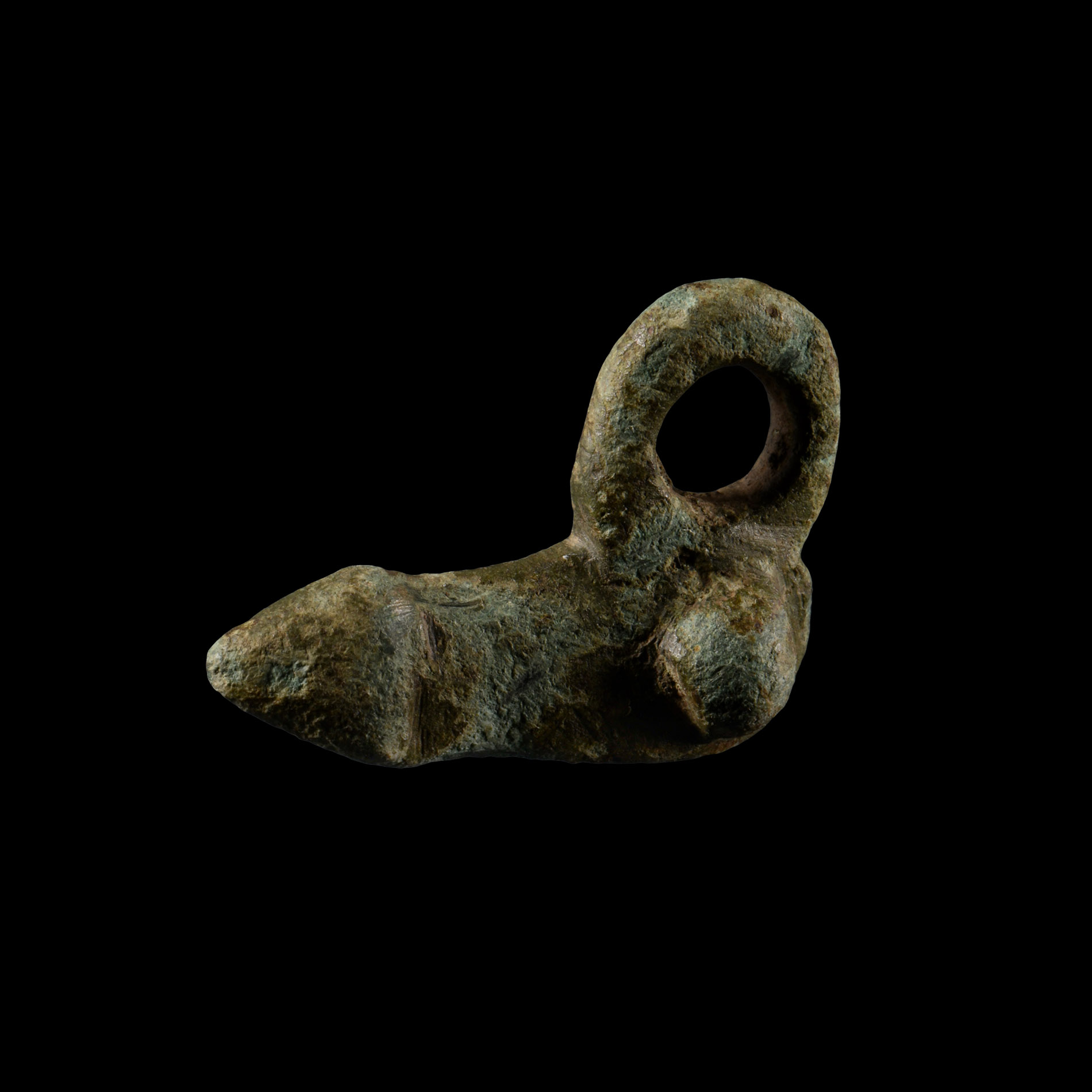 Roman Bronze Phallic Pendant