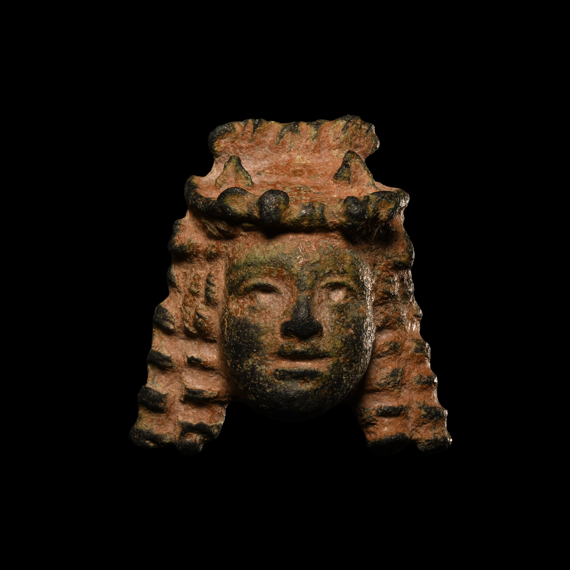 Roman Bronze Mask Appliqué