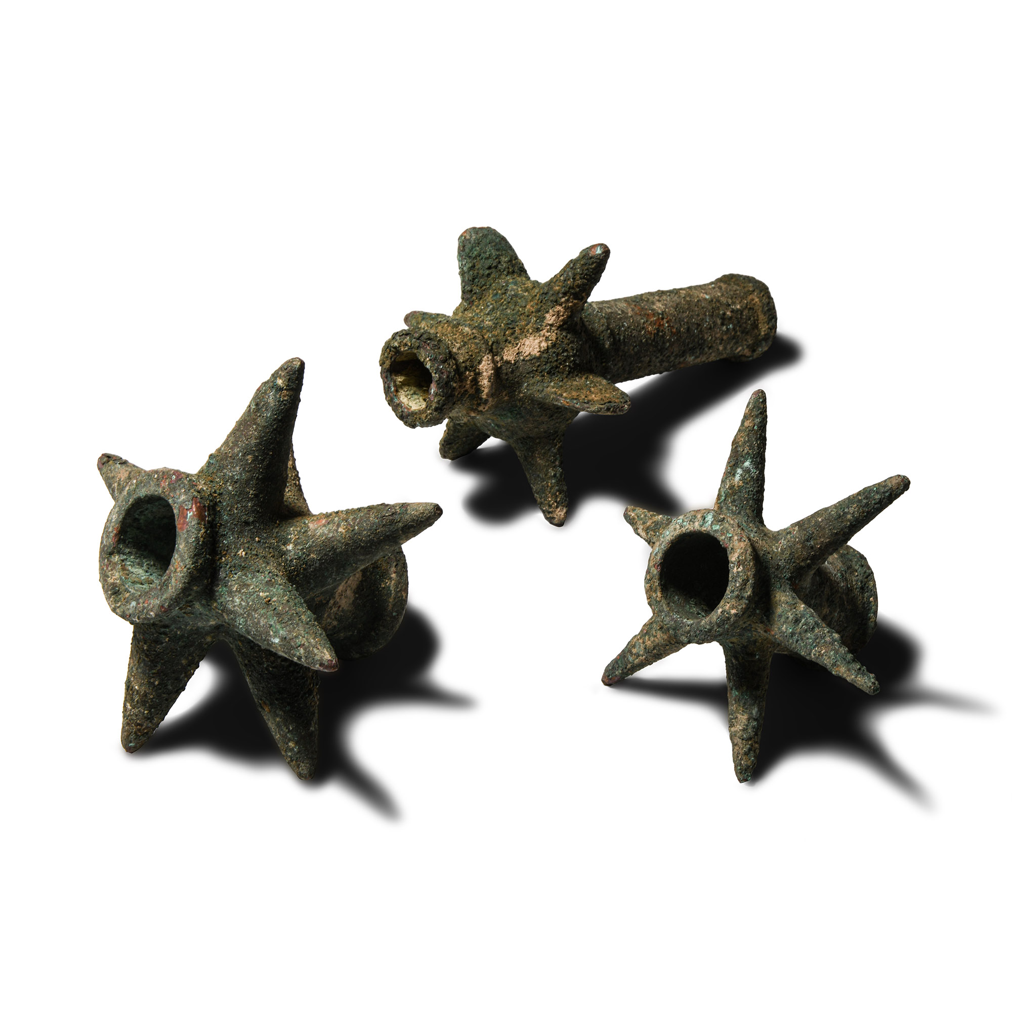 Western Asiatic Spiked Bronze Macehead Group