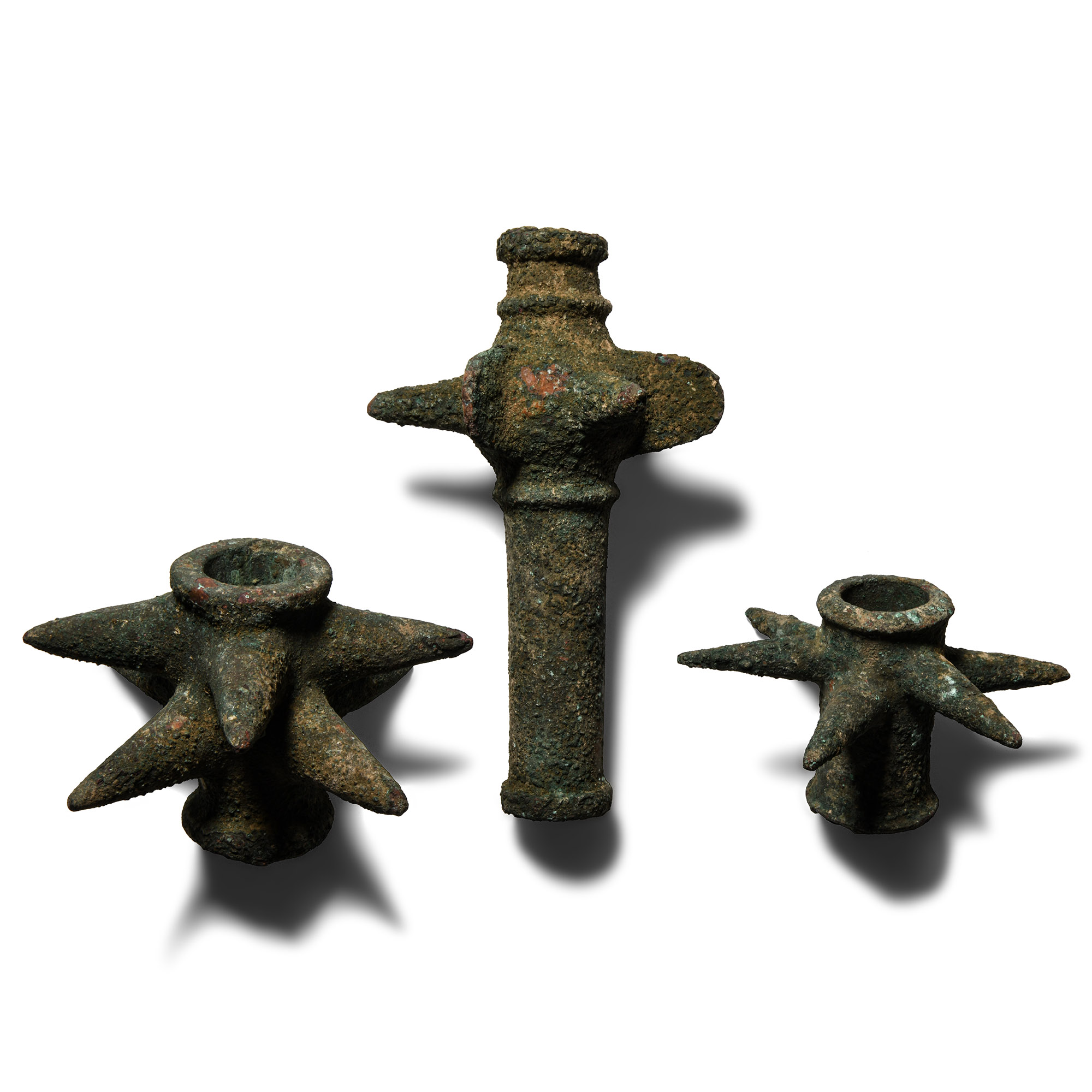 Western Asiatic Spiked Bronze Macehead Group