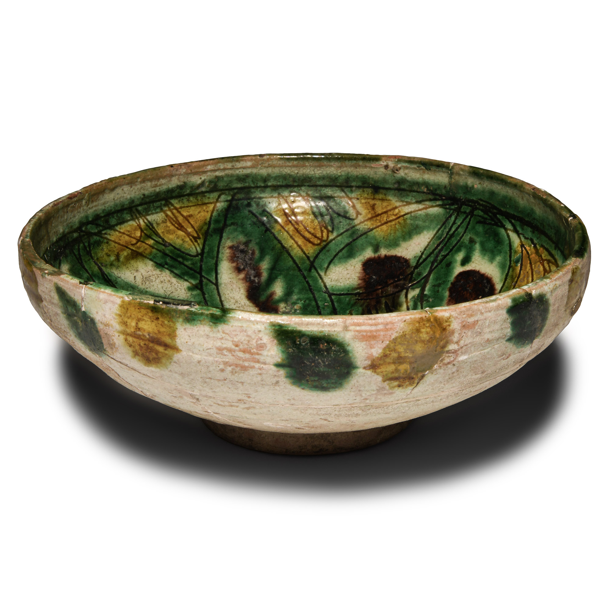 Byzantine Green Glazed Sgraffito-Ware Bowl