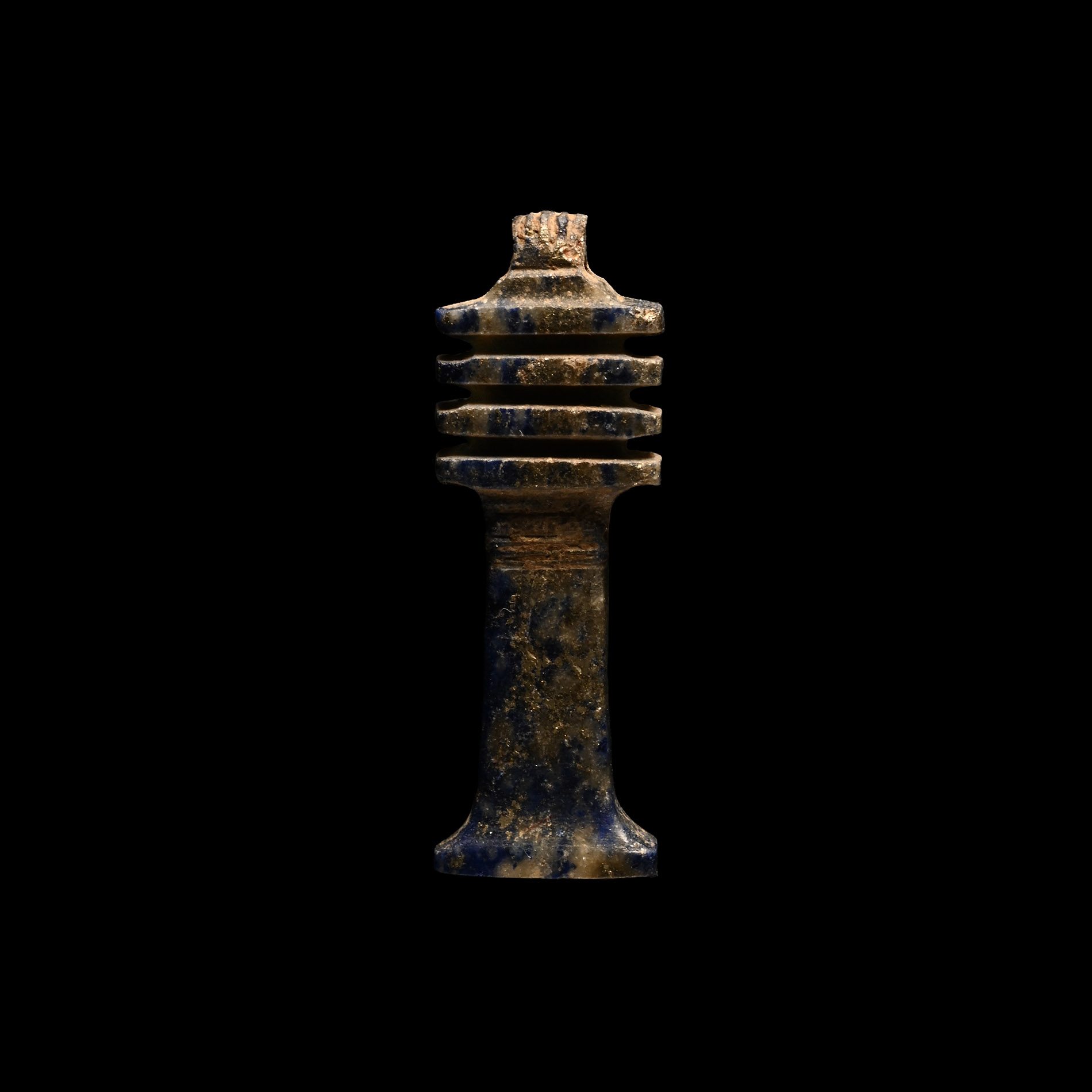 Egyptian Lapis Lazuli Djed Pillar Amulet