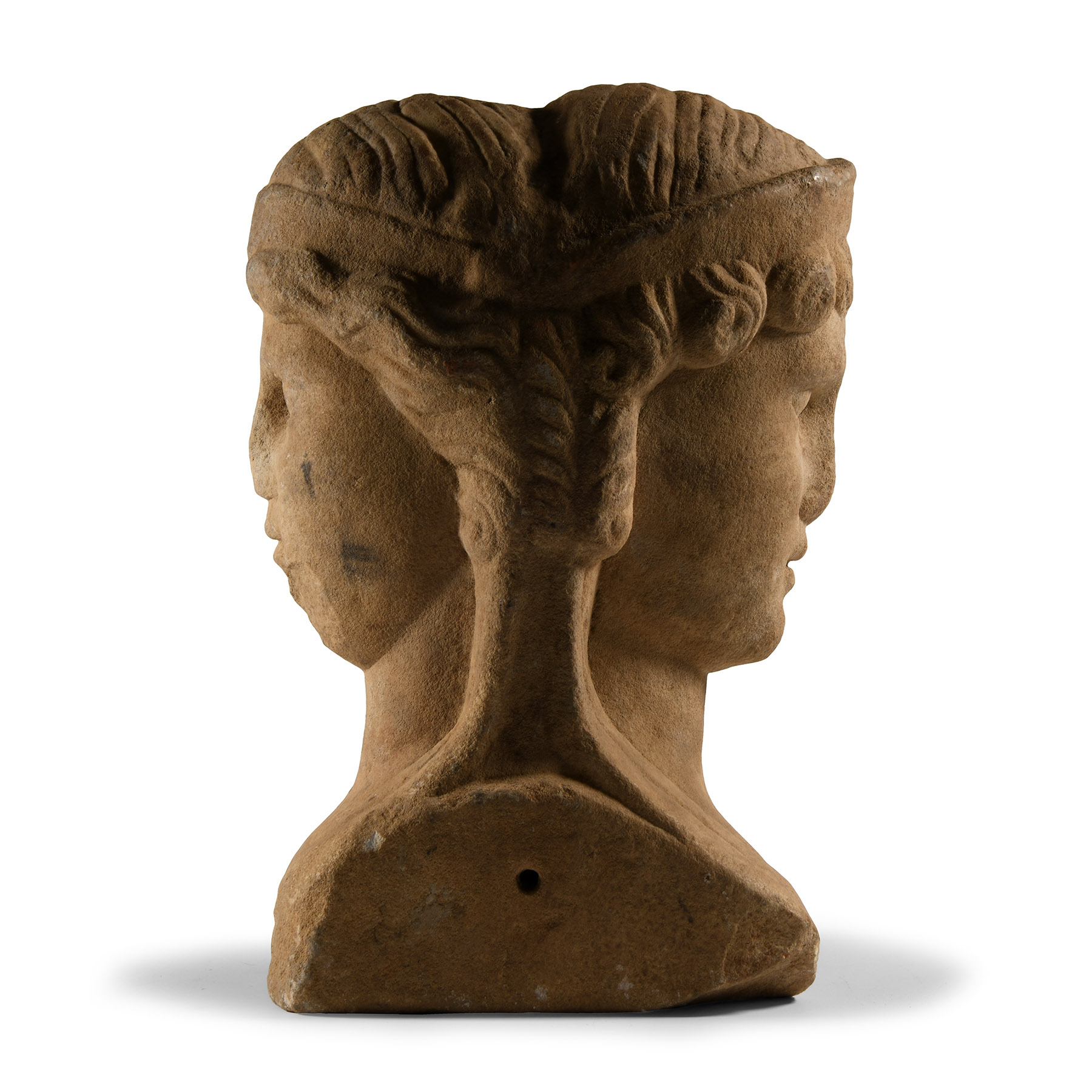 Roman Marble Janiform Herm Head of Ariadne and a Maenad