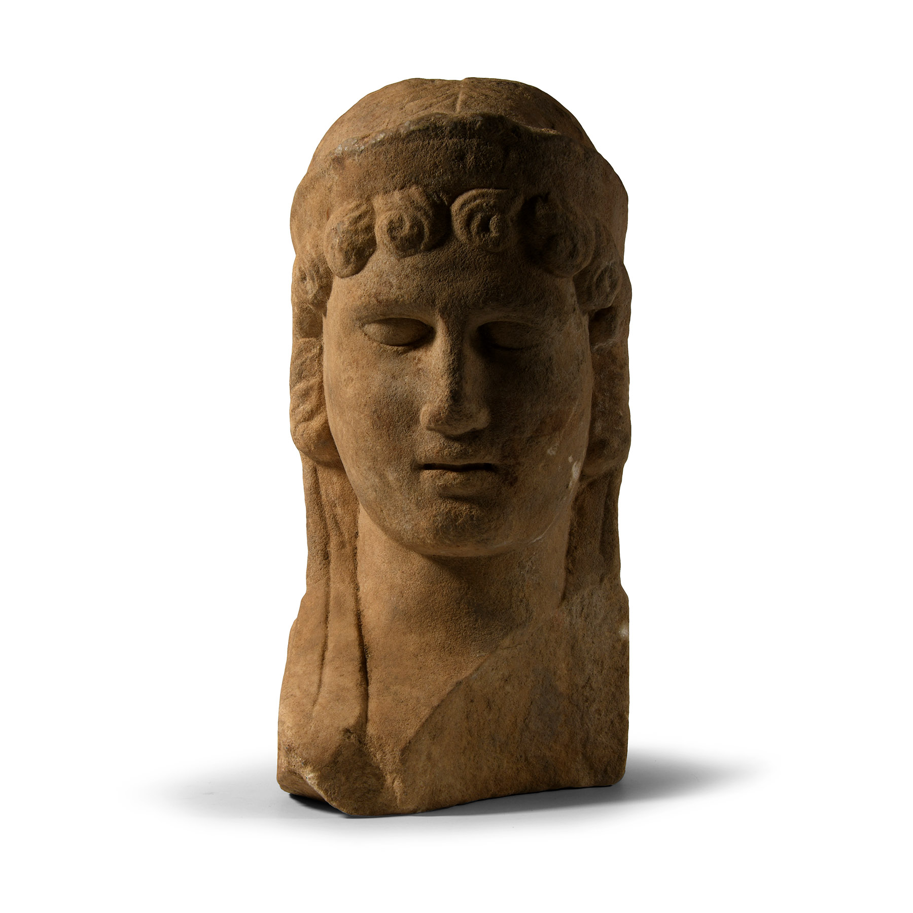 Roman Marble Janiform Herm Head of Ariadne and a Maenad